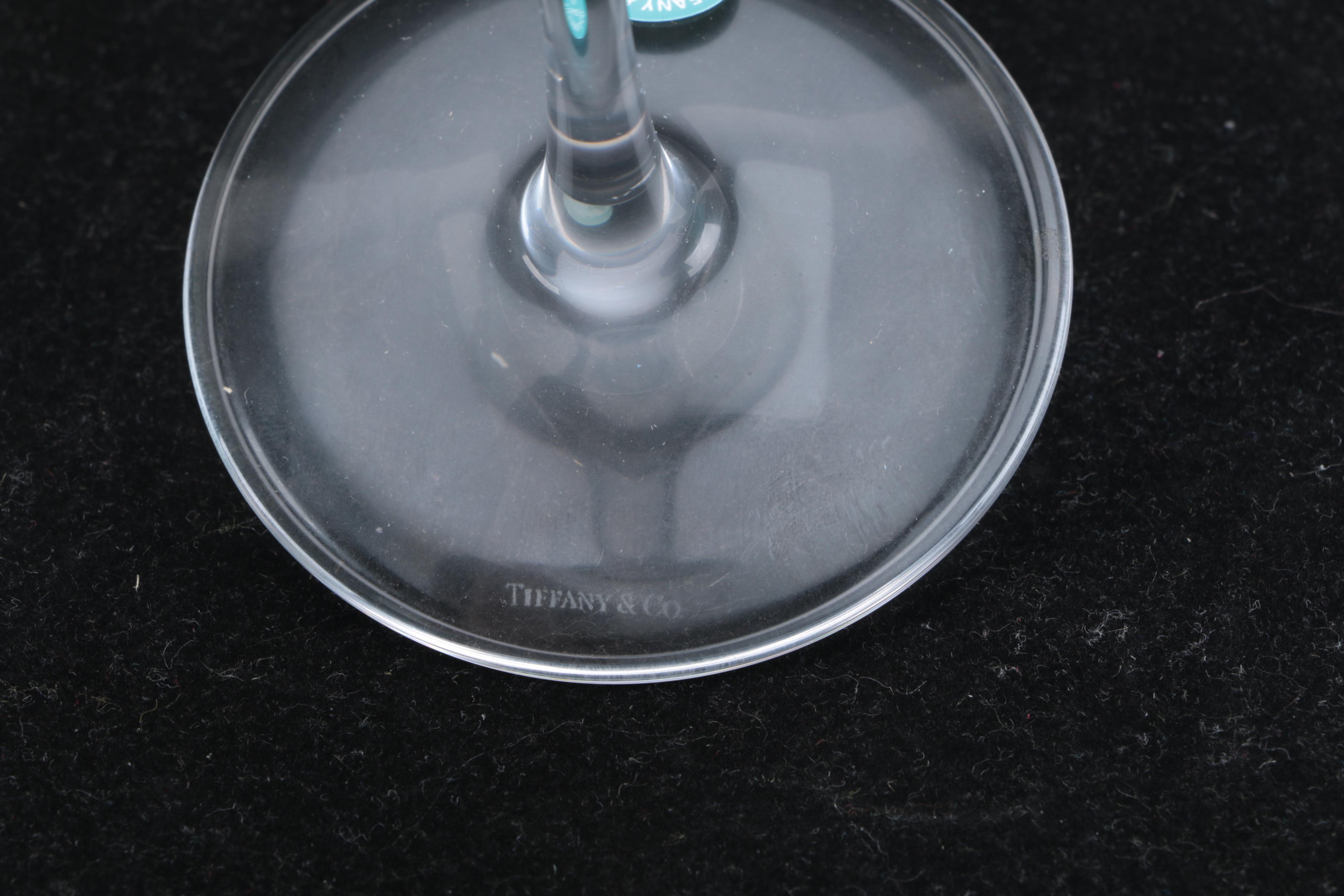 "Classic" Tiffany & Co. Crystal Champagne Flutes