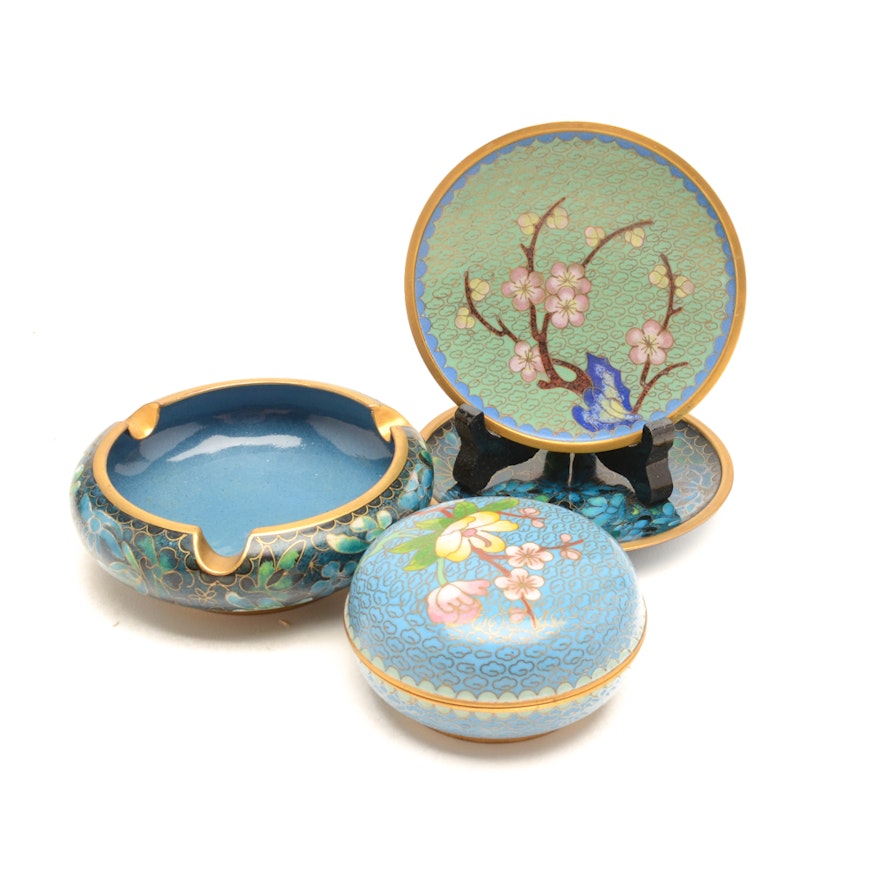 Assortment of Chinese Cloisonné Decor