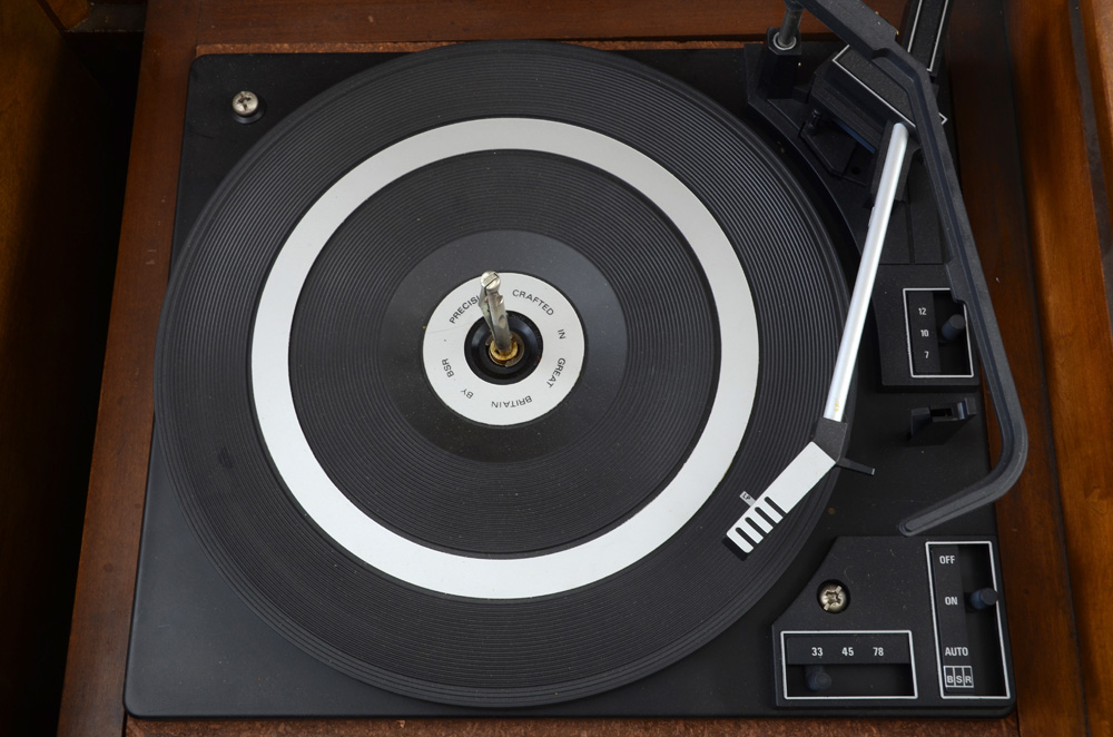 Victorian Style Maple Stereo Console by Guild