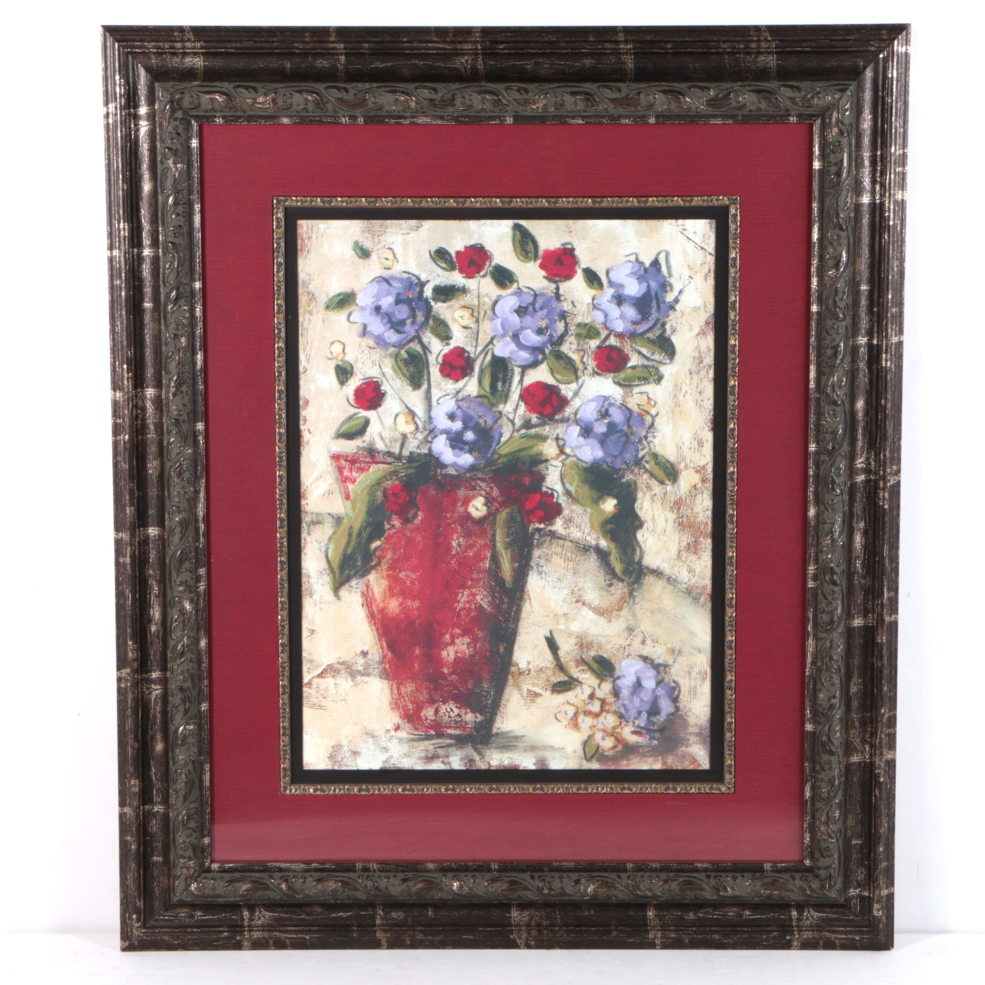 Offset Lithograph After Painting of Floral Still Life