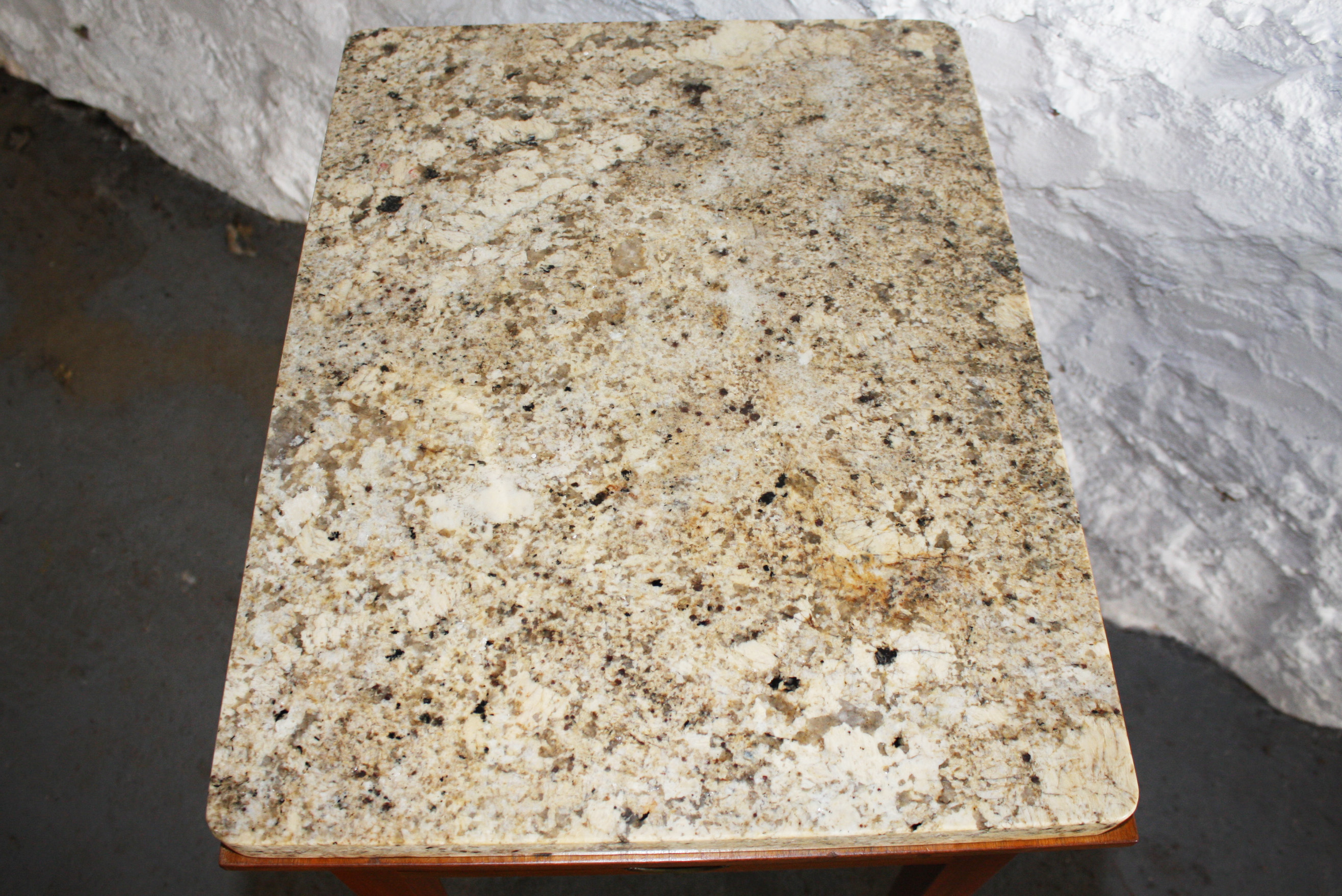 Federal Style Stone Top Accent Table