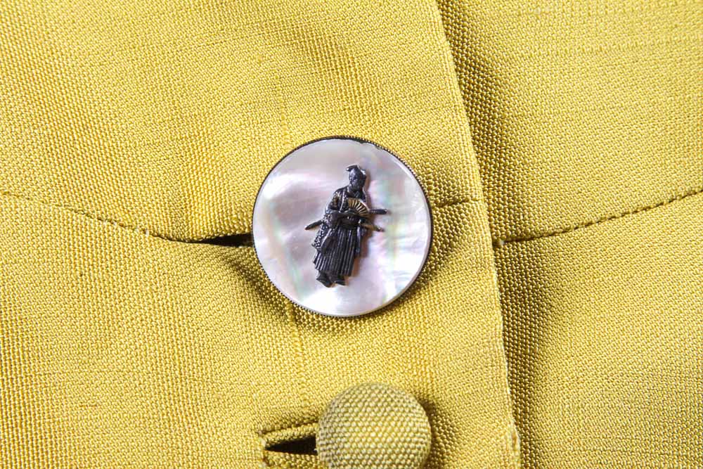 Women's Vintage Mustard Yellow Skirt Suit