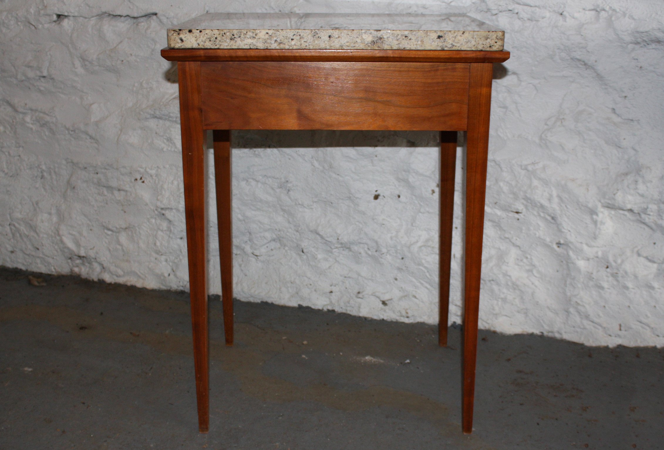 Federal Style Stone Top Accent Table