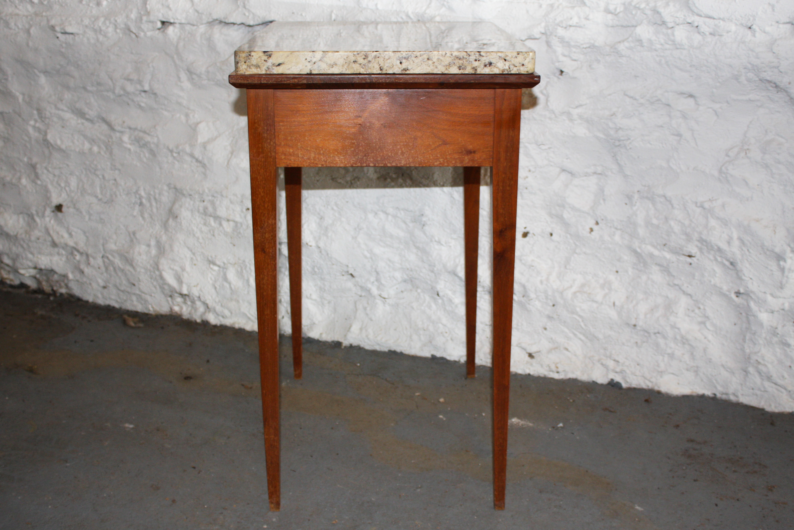 Federal Style Stone Top Accent Table