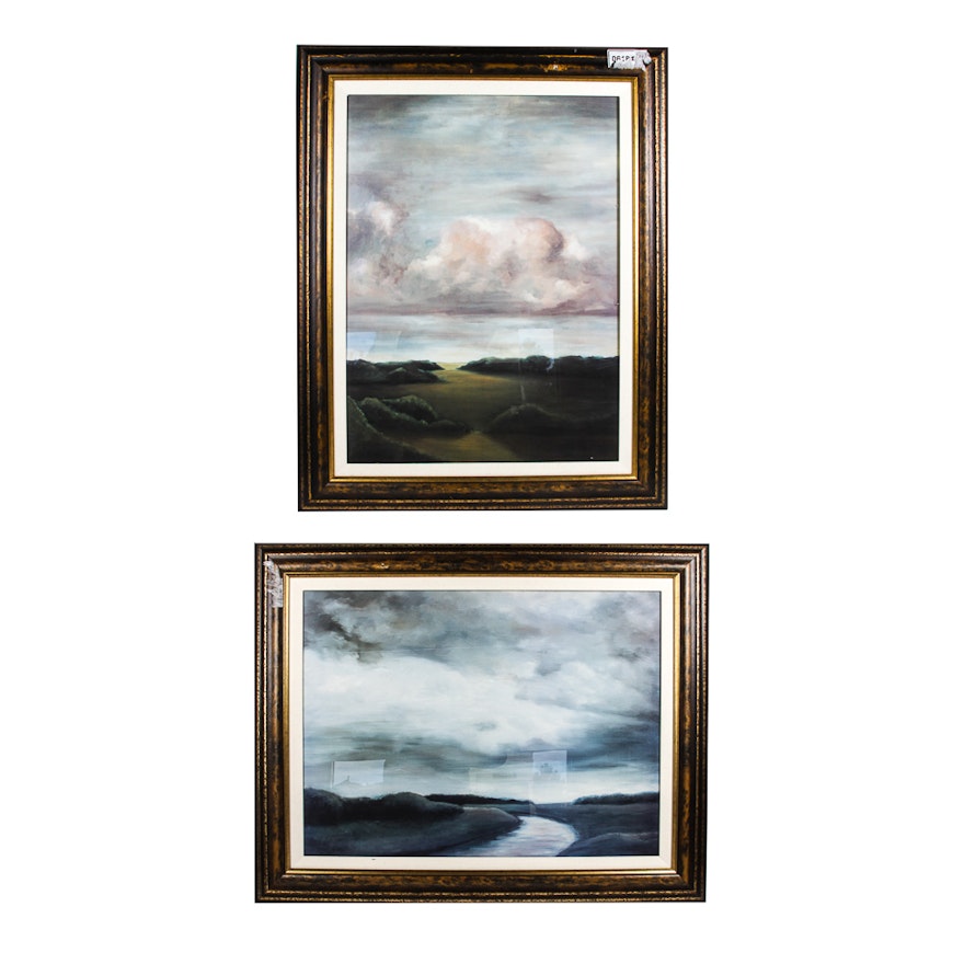 Framed Landscape Offset Lithographs