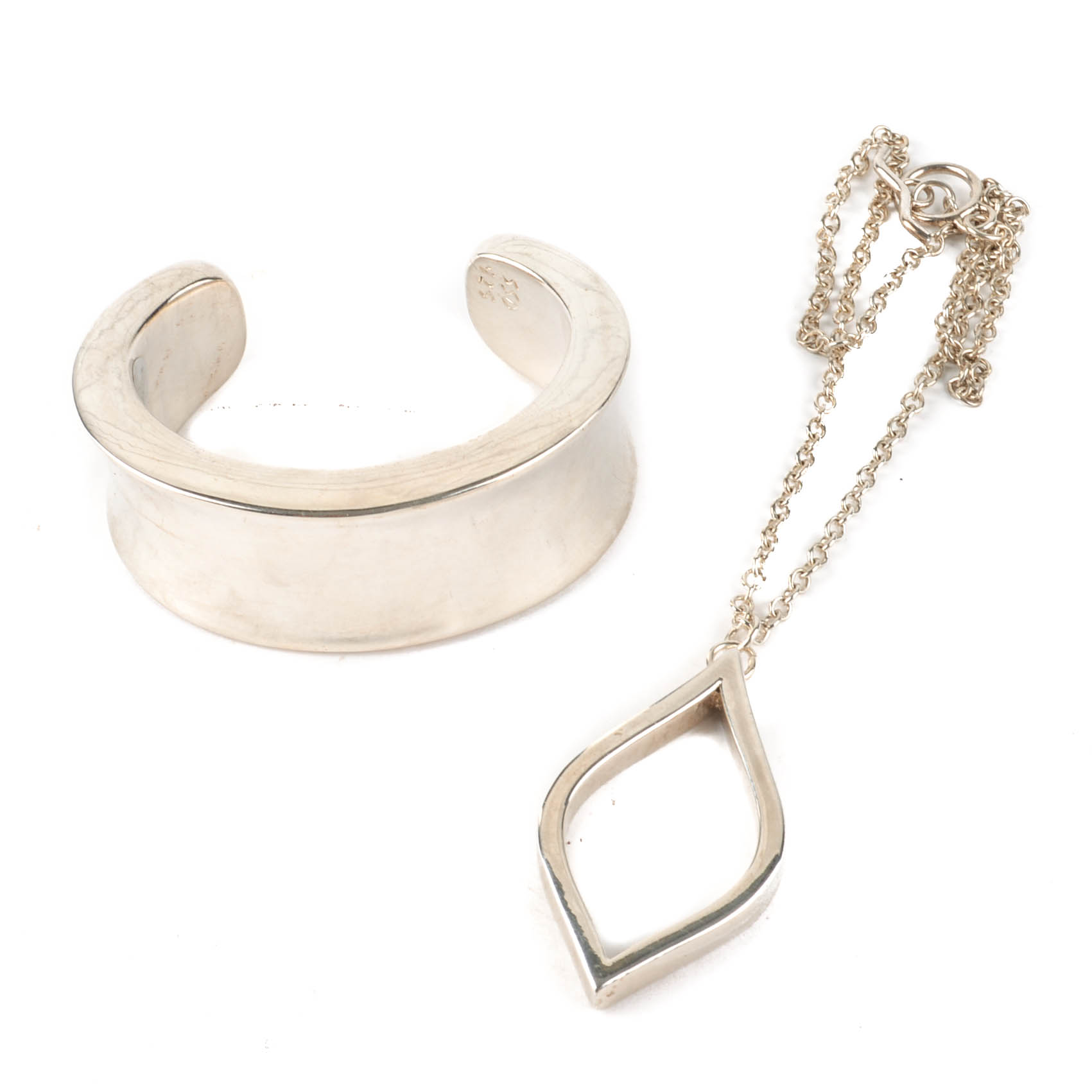 Simon Sebbag Designs Sterling Silver Cuff and Necklace