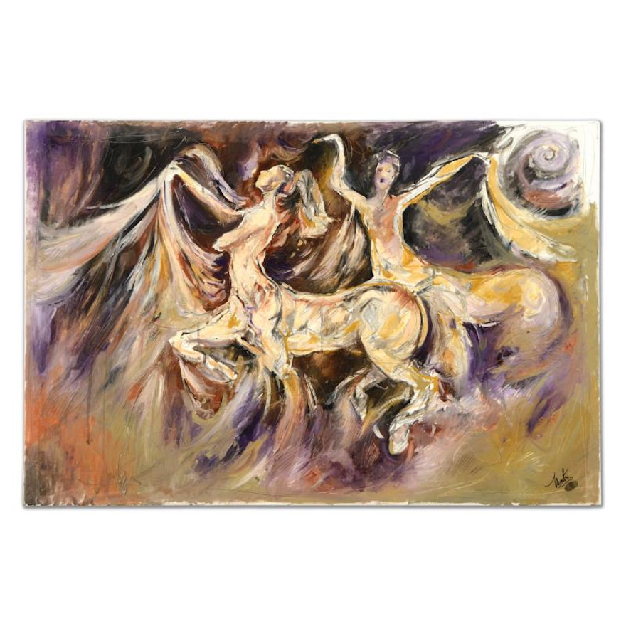 "Centaur Playing" Original Oil Painting