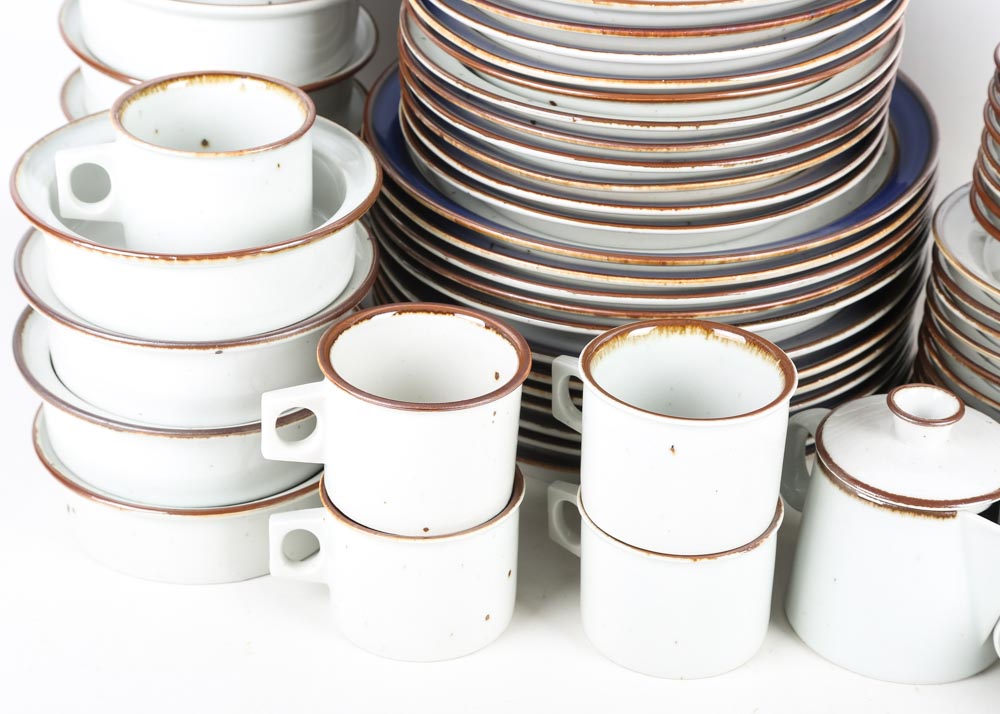 Dansk Place Settings in "Blue Umber" and "Brown Mist"