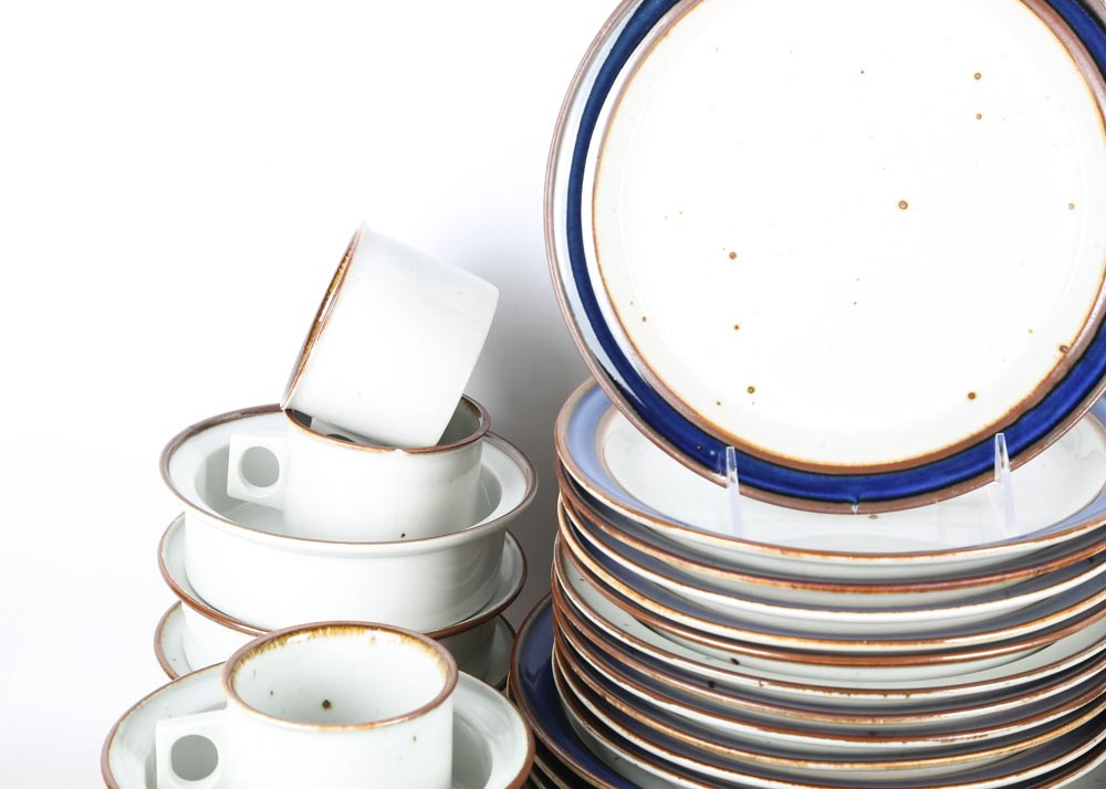 Dansk Place Settings in "Blue Umber" and "Brown Mist"