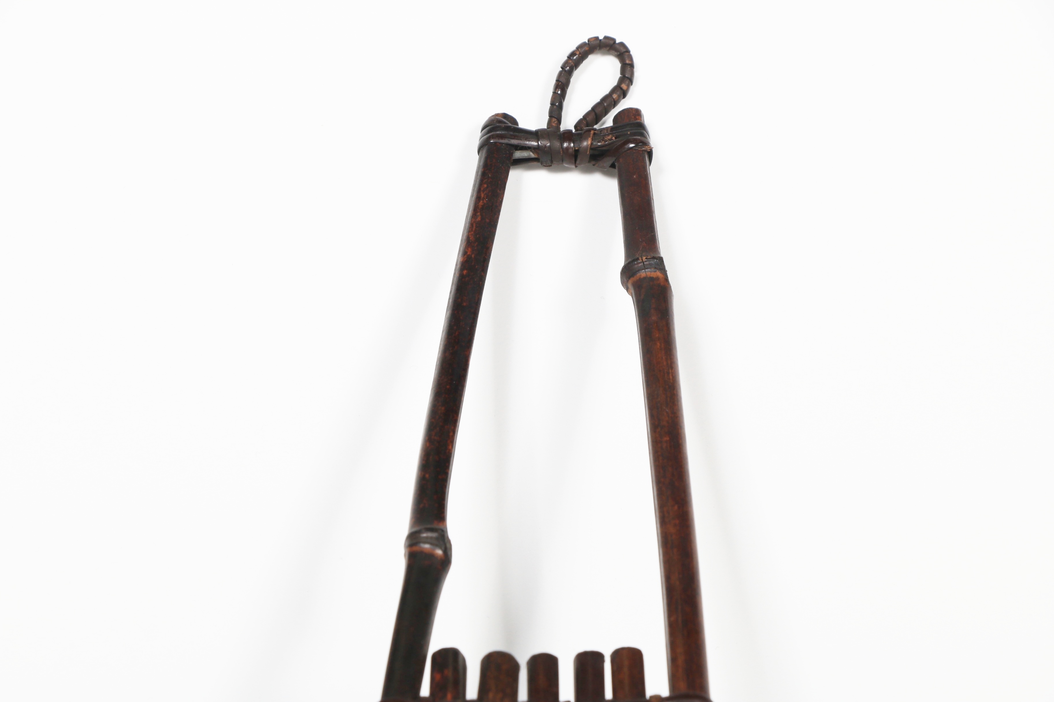 Asian Bamboo Wall Hanging Display Rack