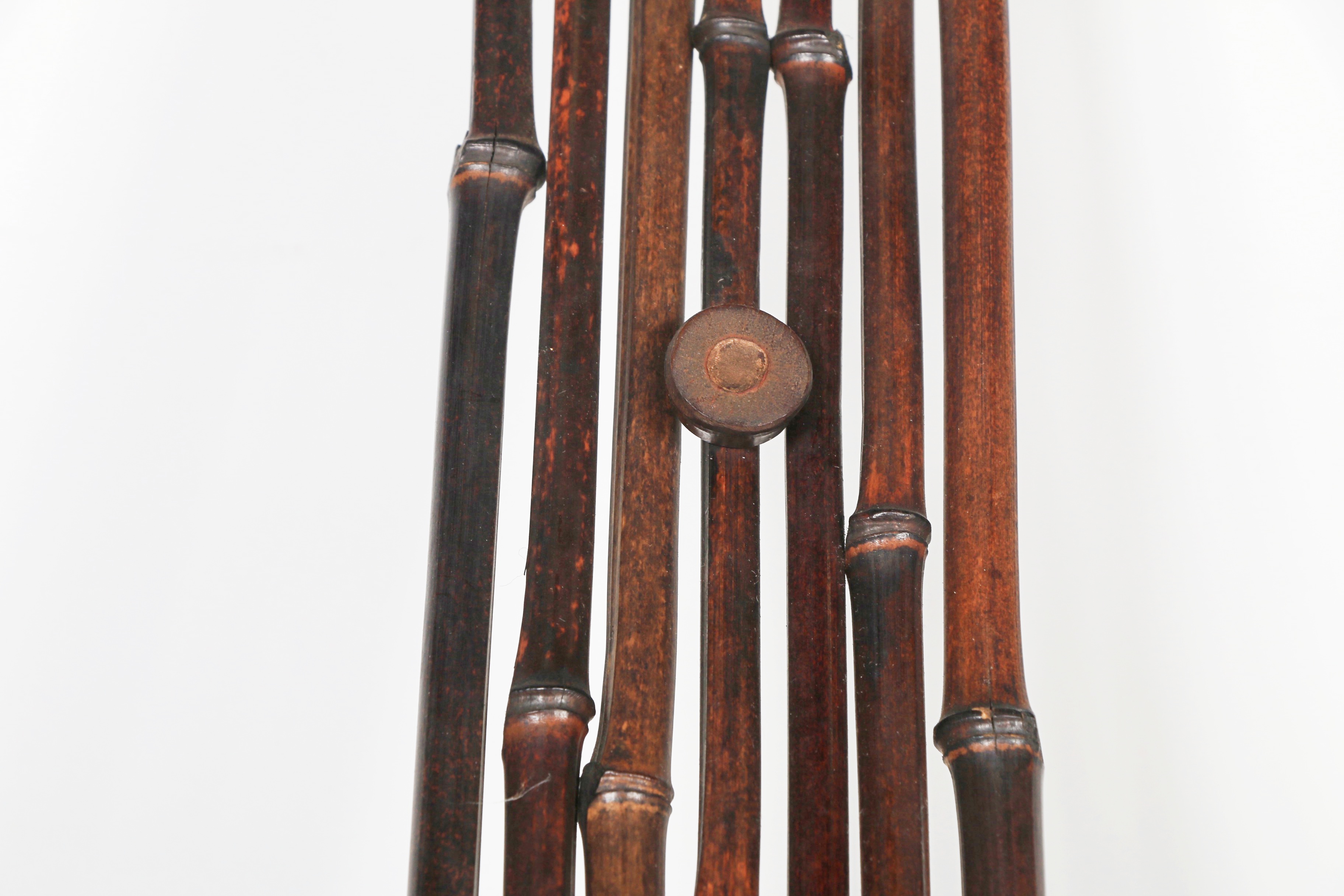 Asian Bamboo Wall Hanging Display Rack