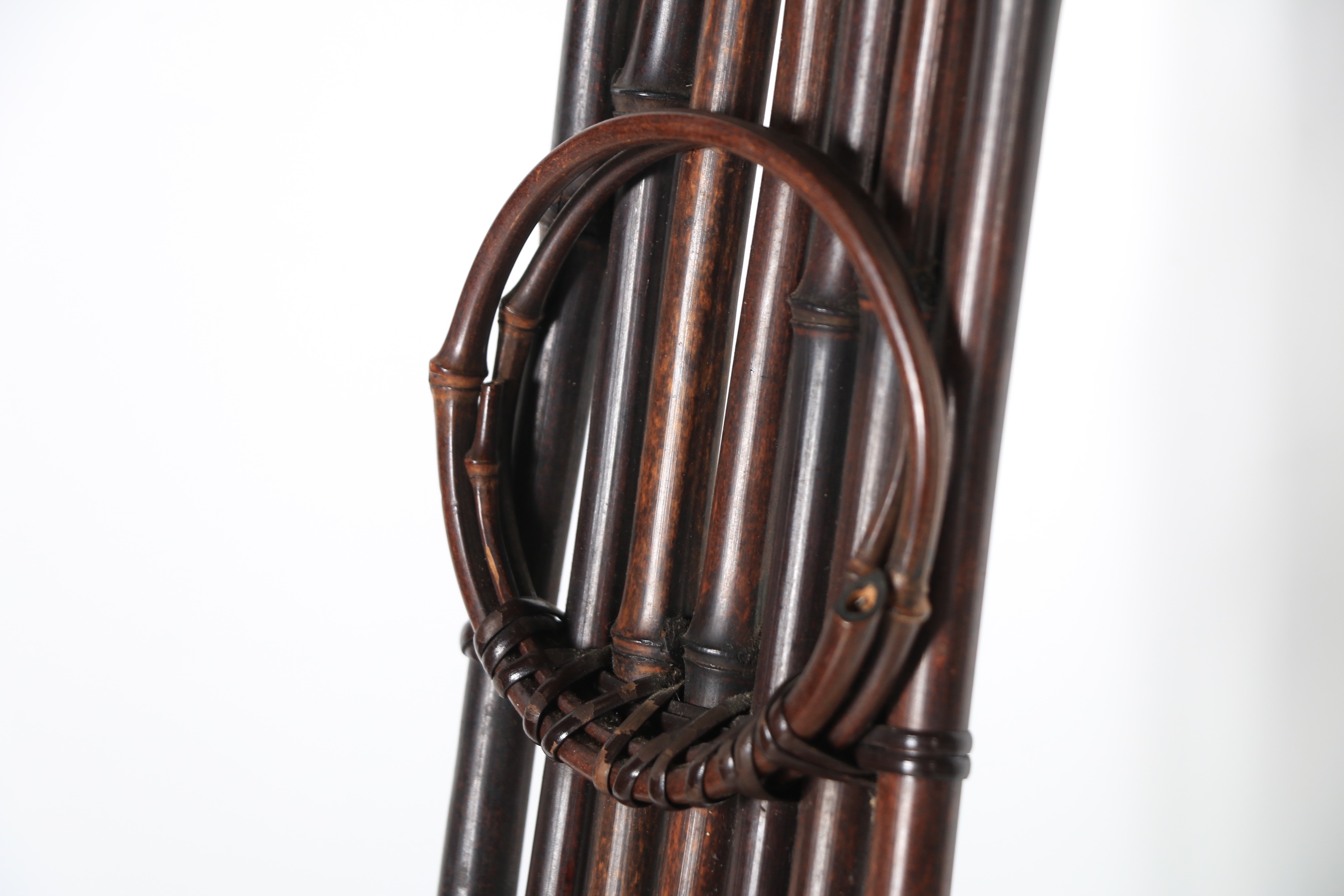 Asian Bamboo Wall Hanging Display Rack