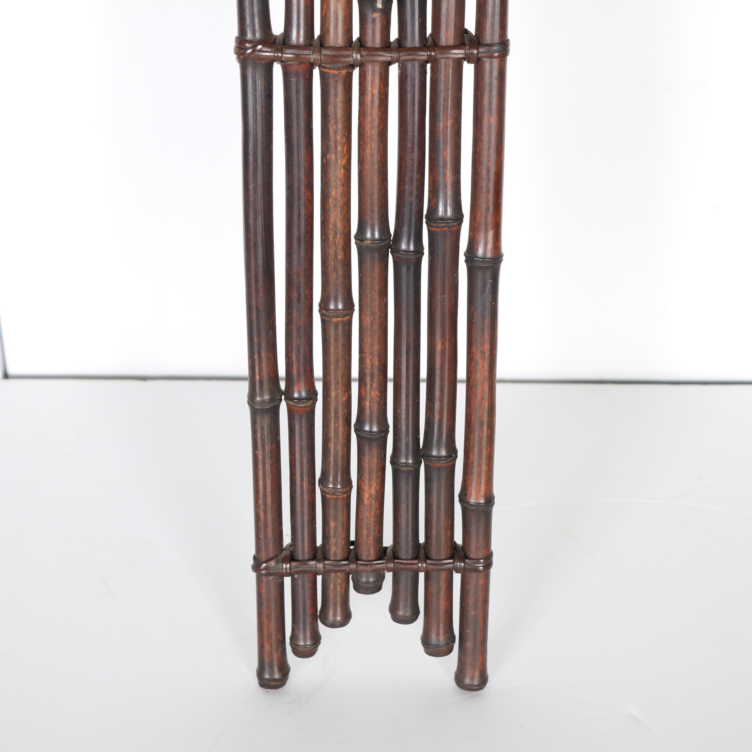 Asian Bamboo Wall Hanging Display Rack