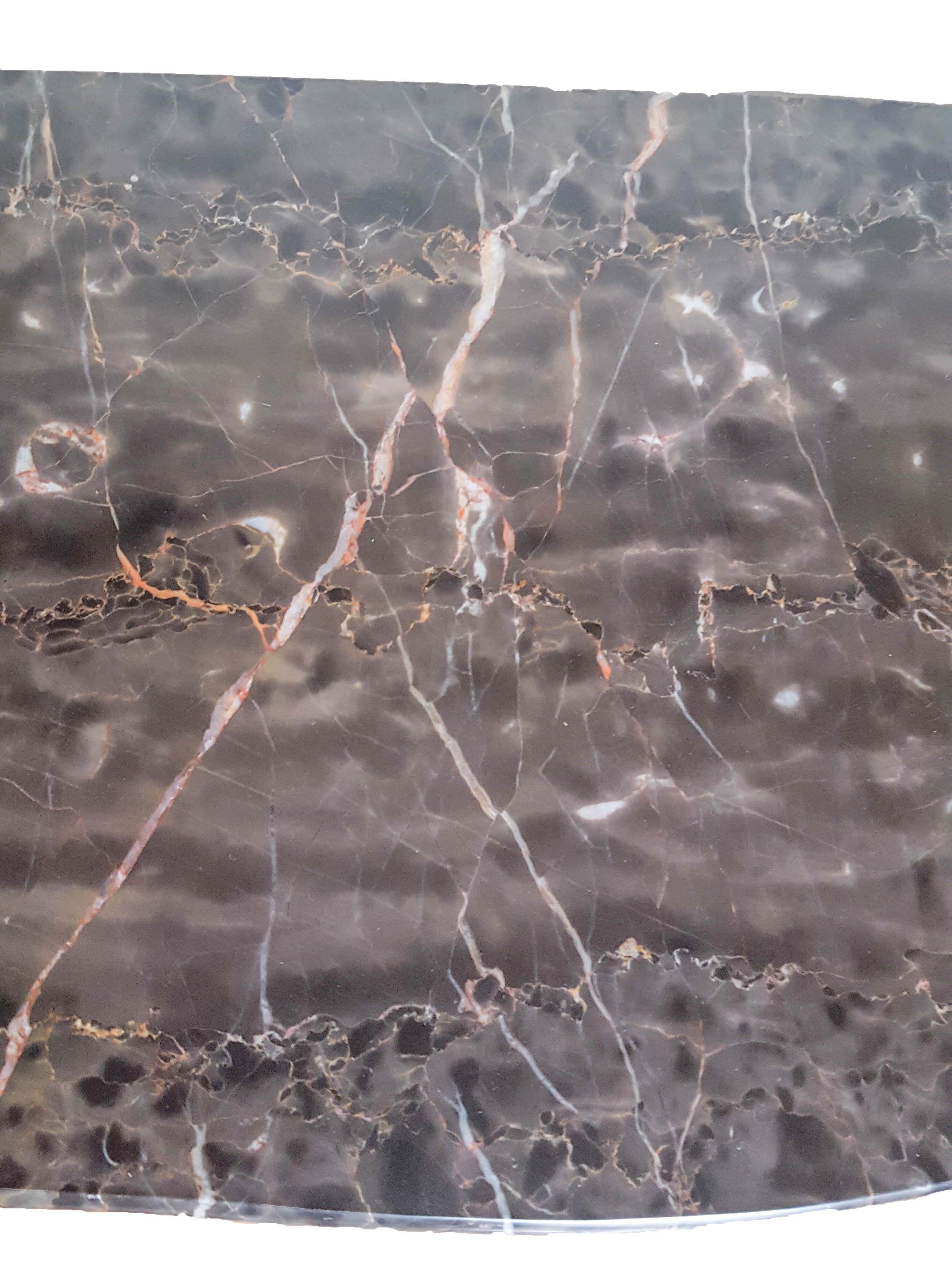 Black Marble Top Metal Console Table