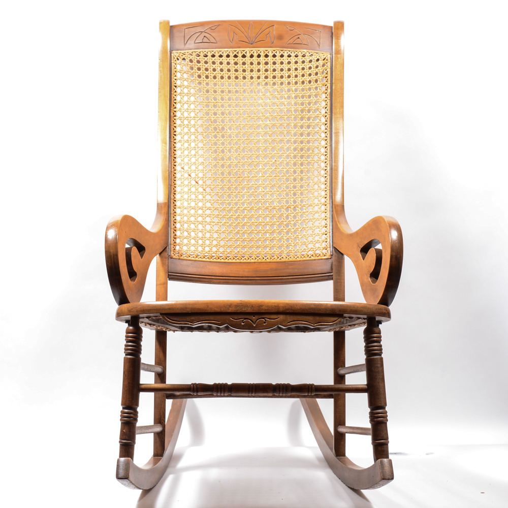 Antique Victorian Lincoln Style Rocking Chair