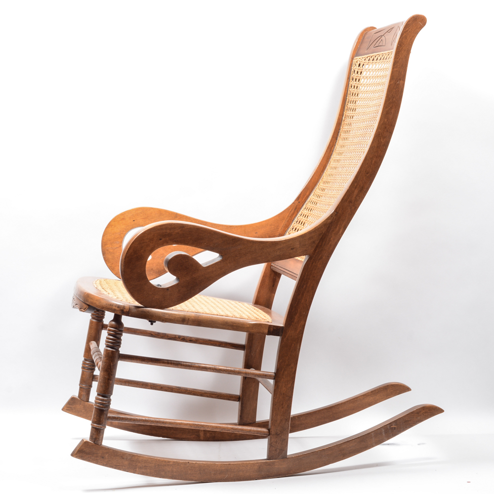 Antique Victorian Lincoln Style Rocking Chair