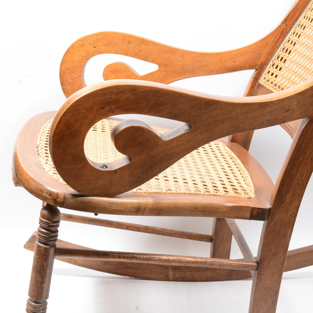 Antique Victorian Lincoln Style Rocking Chair