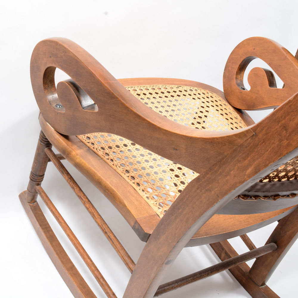 Antique Victorian Lincoln Style Rocking Chair