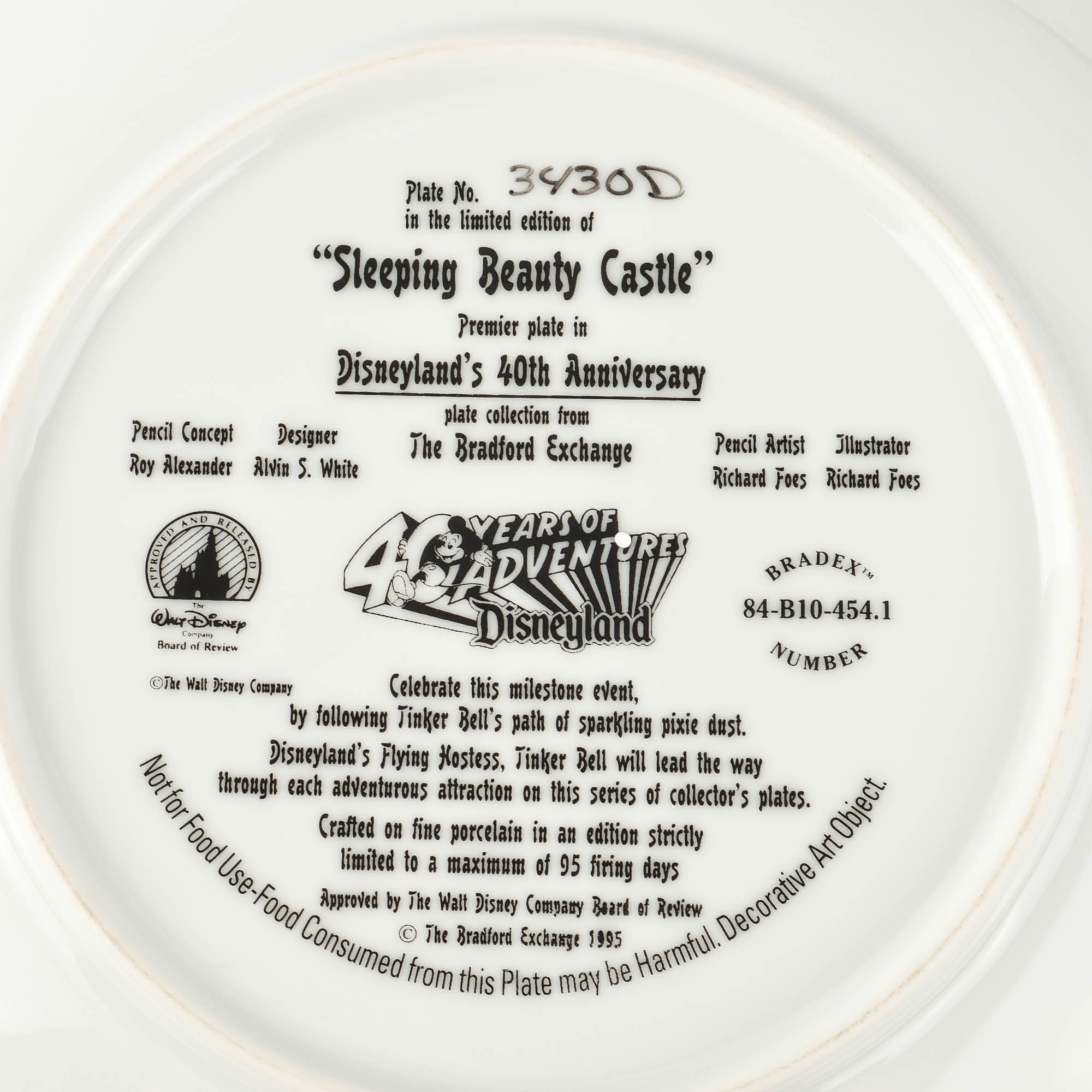 Five Limited Edition Collectible Disney Plates