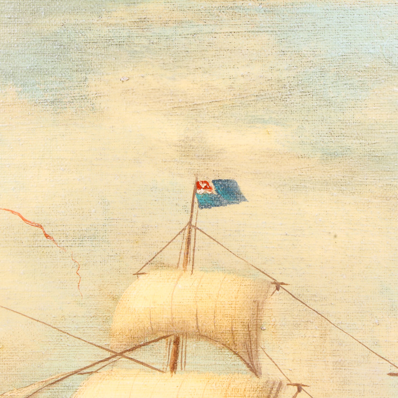 Martz Oil Painting on Canvas of Clipper Ship