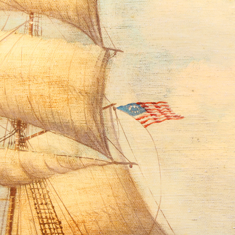 Martz Oil Painting on Canvas of Clipper Ship