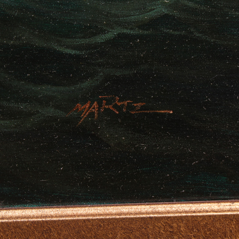 Martz Oil Painting on Canvas of Clipper Ship