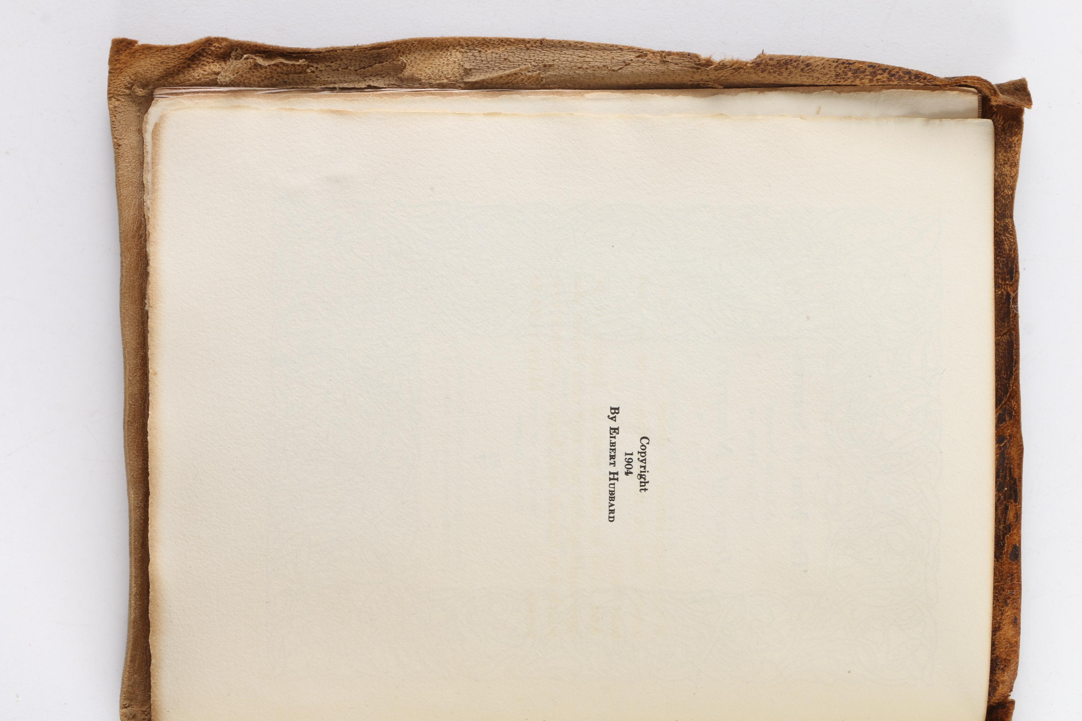 Antique Bible and "The Man of Sorrows" Printed by the Roycrofters