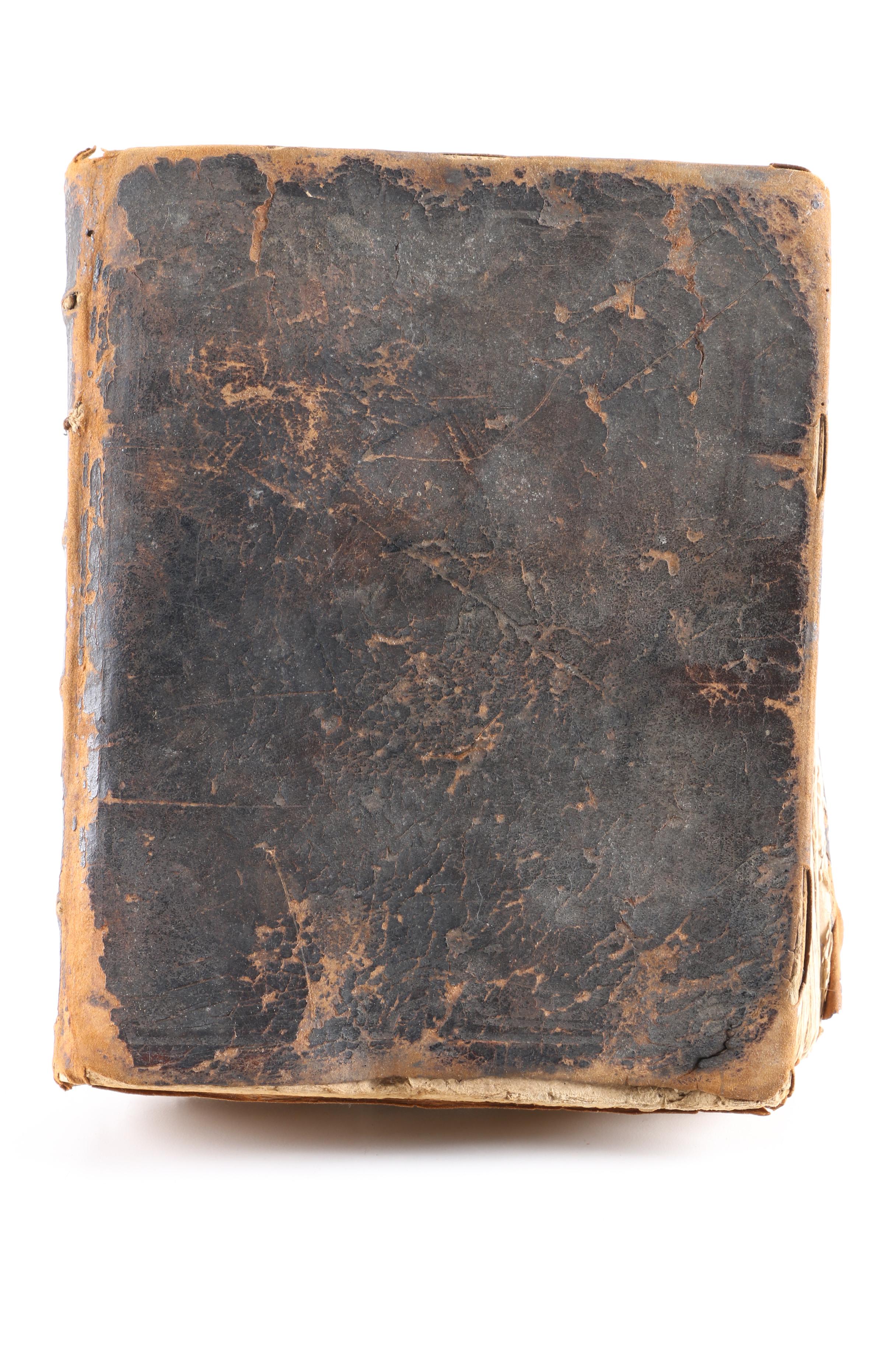 Antique Bible and "The Man of Sorrows" Printed by the Roycrofters