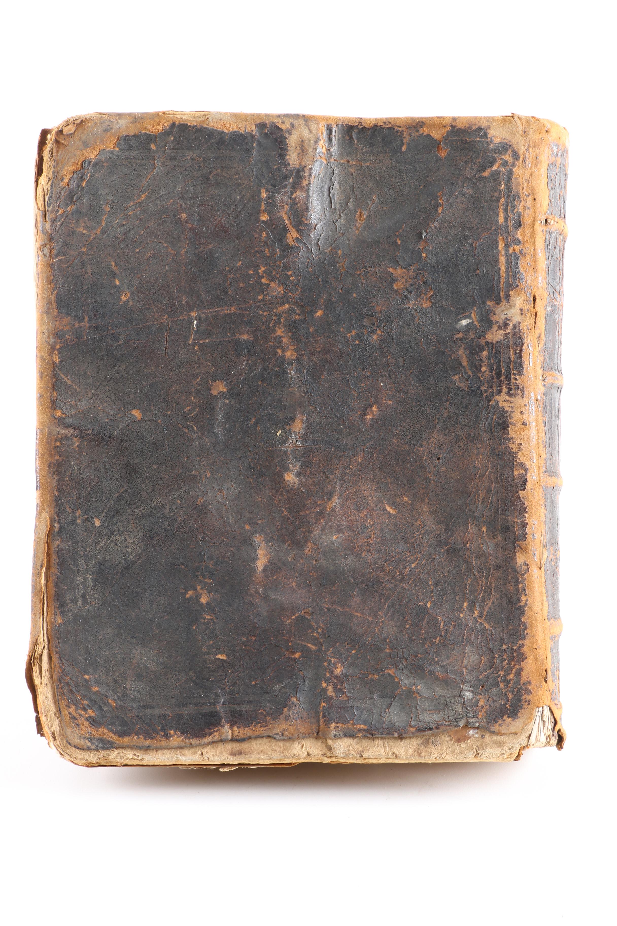 Antique Bible and "The Man of Sorrows" Printed by the Roycrofters