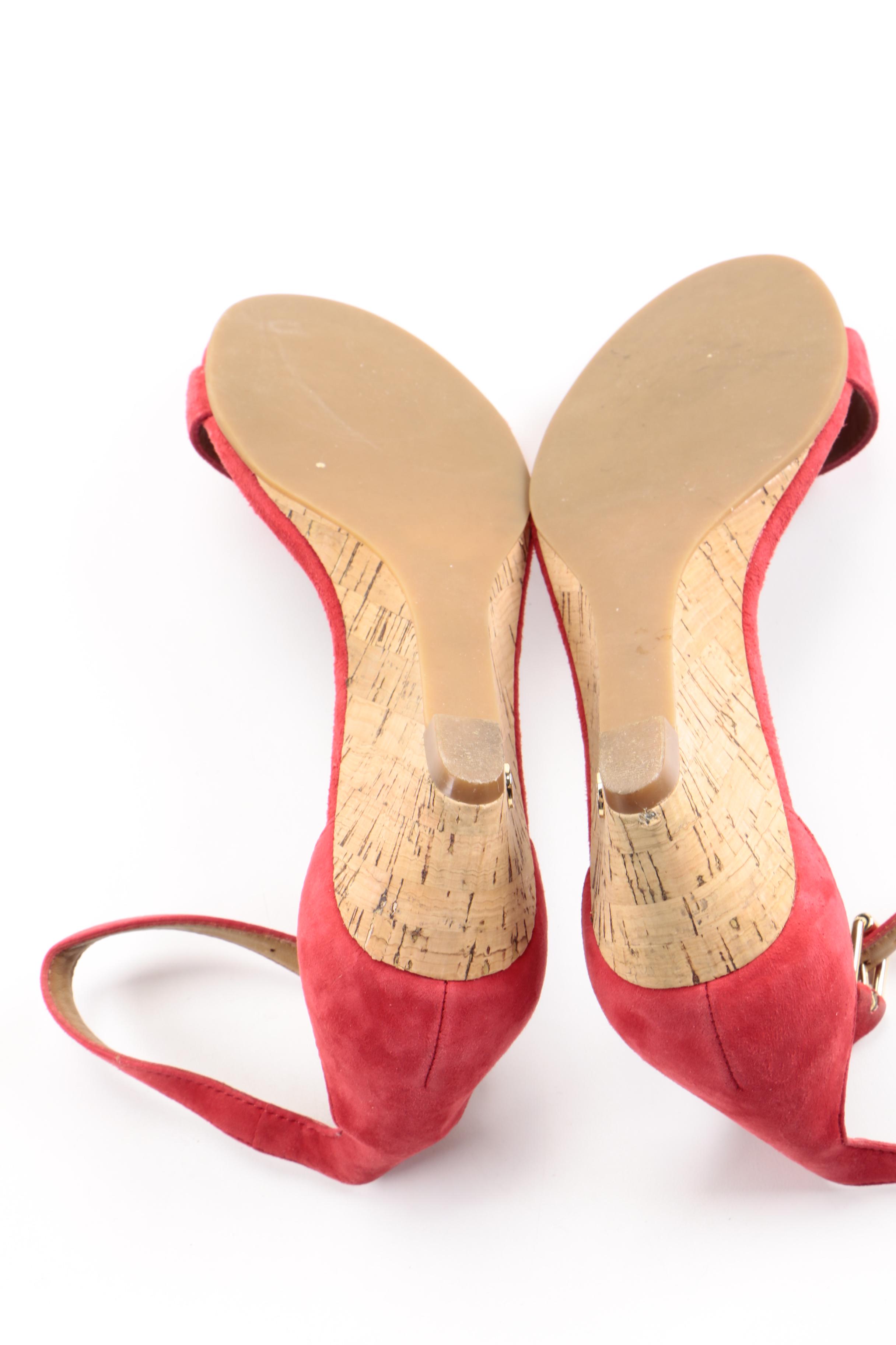 Tory Burch Suede Wedge Sandals