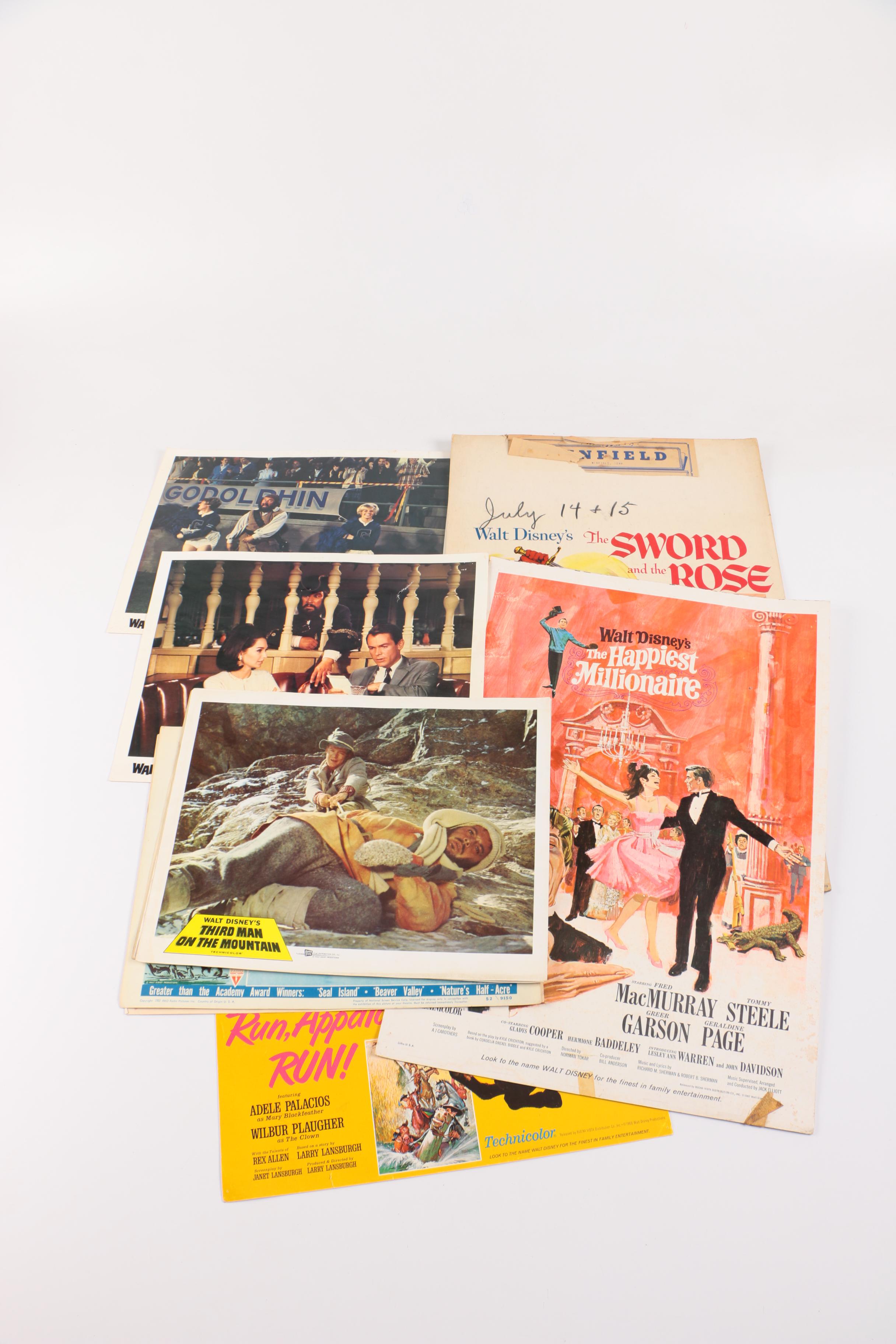 Vintage Walt Disney Feature Film Posters and Lobby Cards