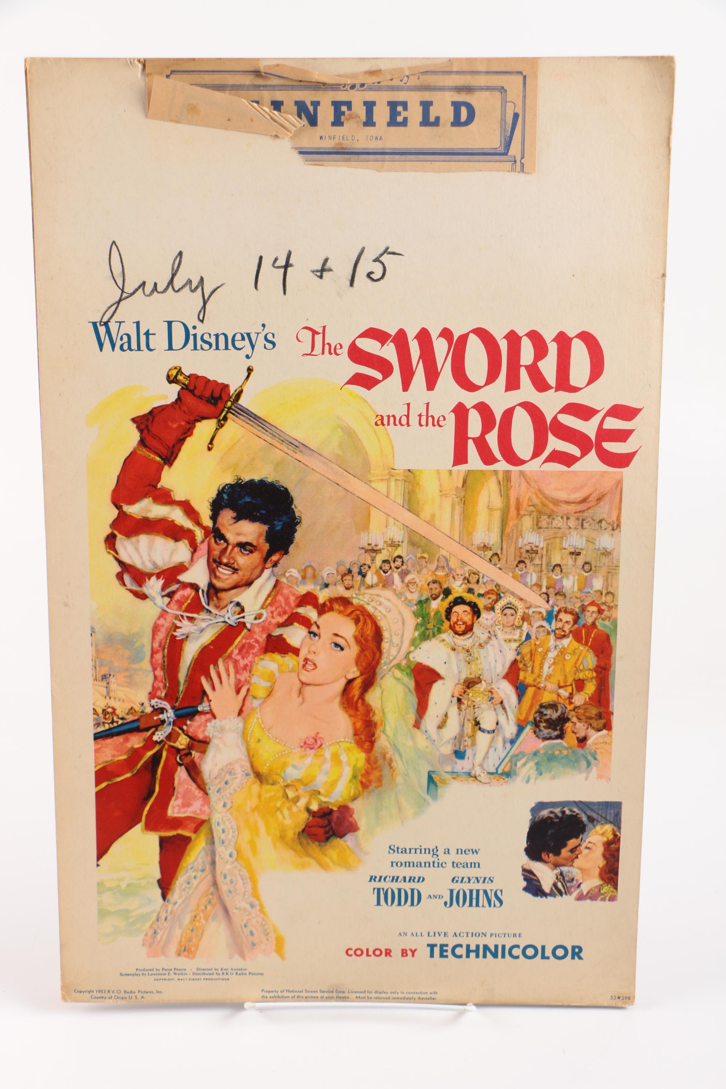 Vintage Walt Disney Feature Film Posters and Lobby Cards