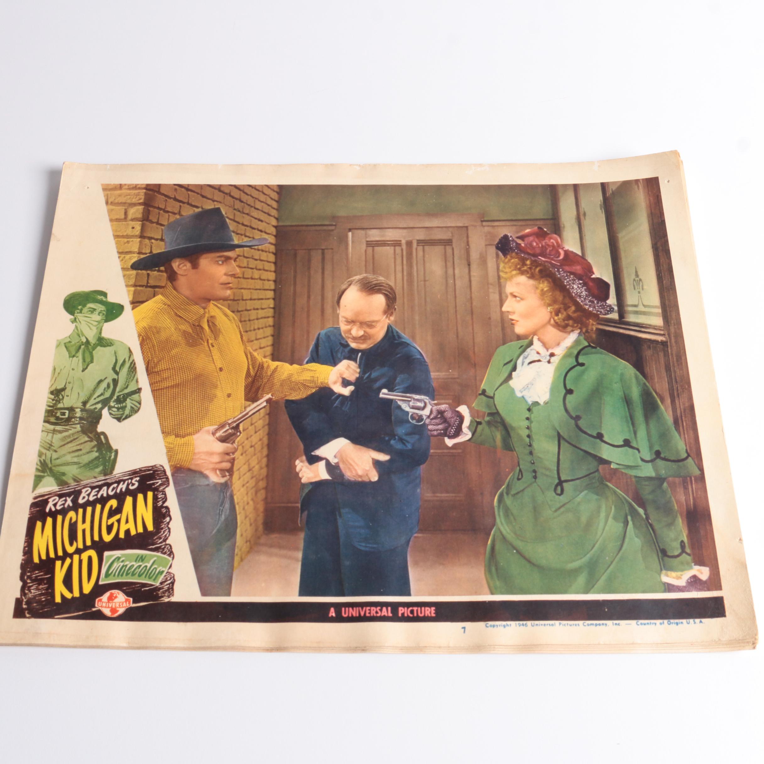 Vintage "Coroner Creek" and "Michigan Kid" Feature Film Lobby Cards