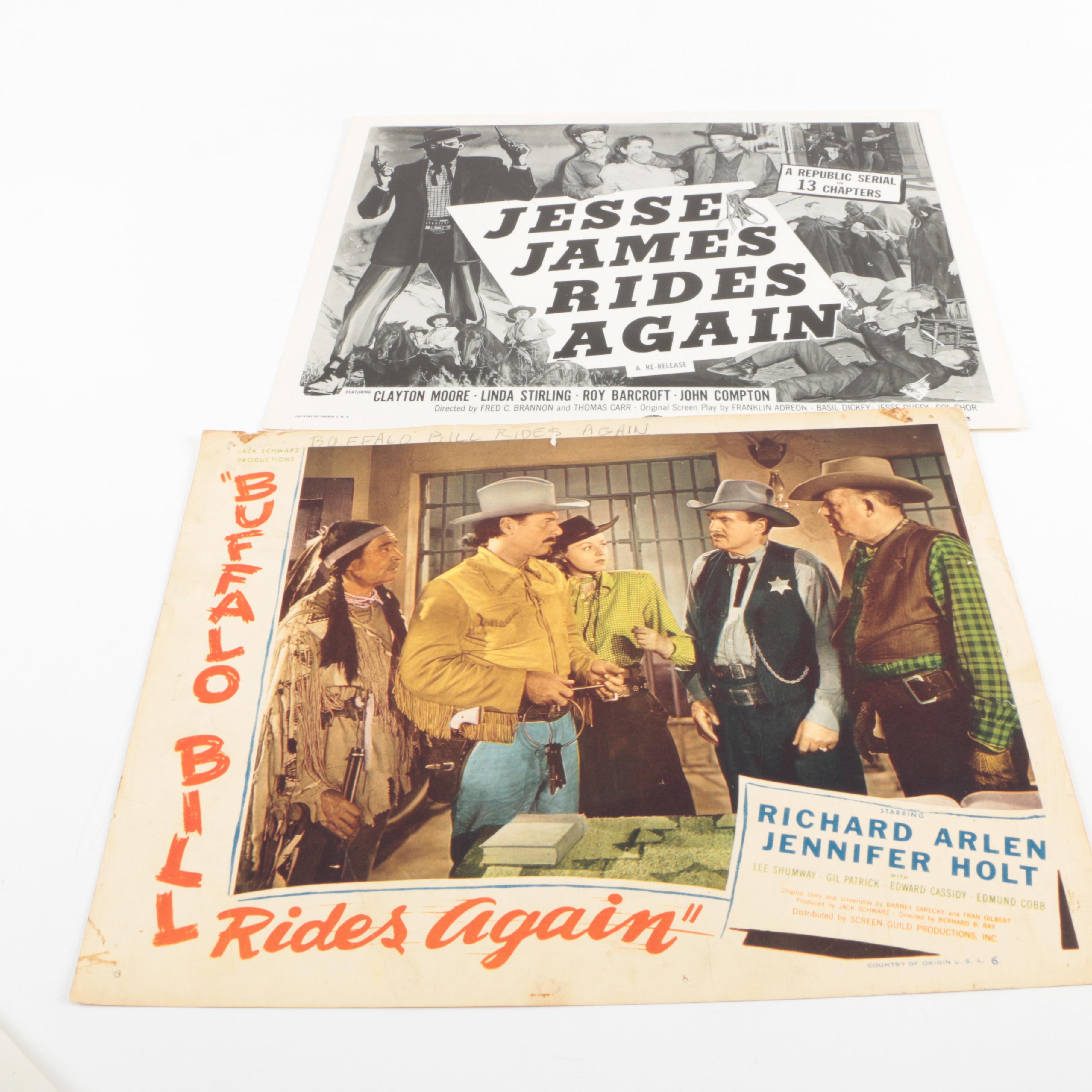 "The True Story of Jesse James" and Other Vintage Western Lobby Cards