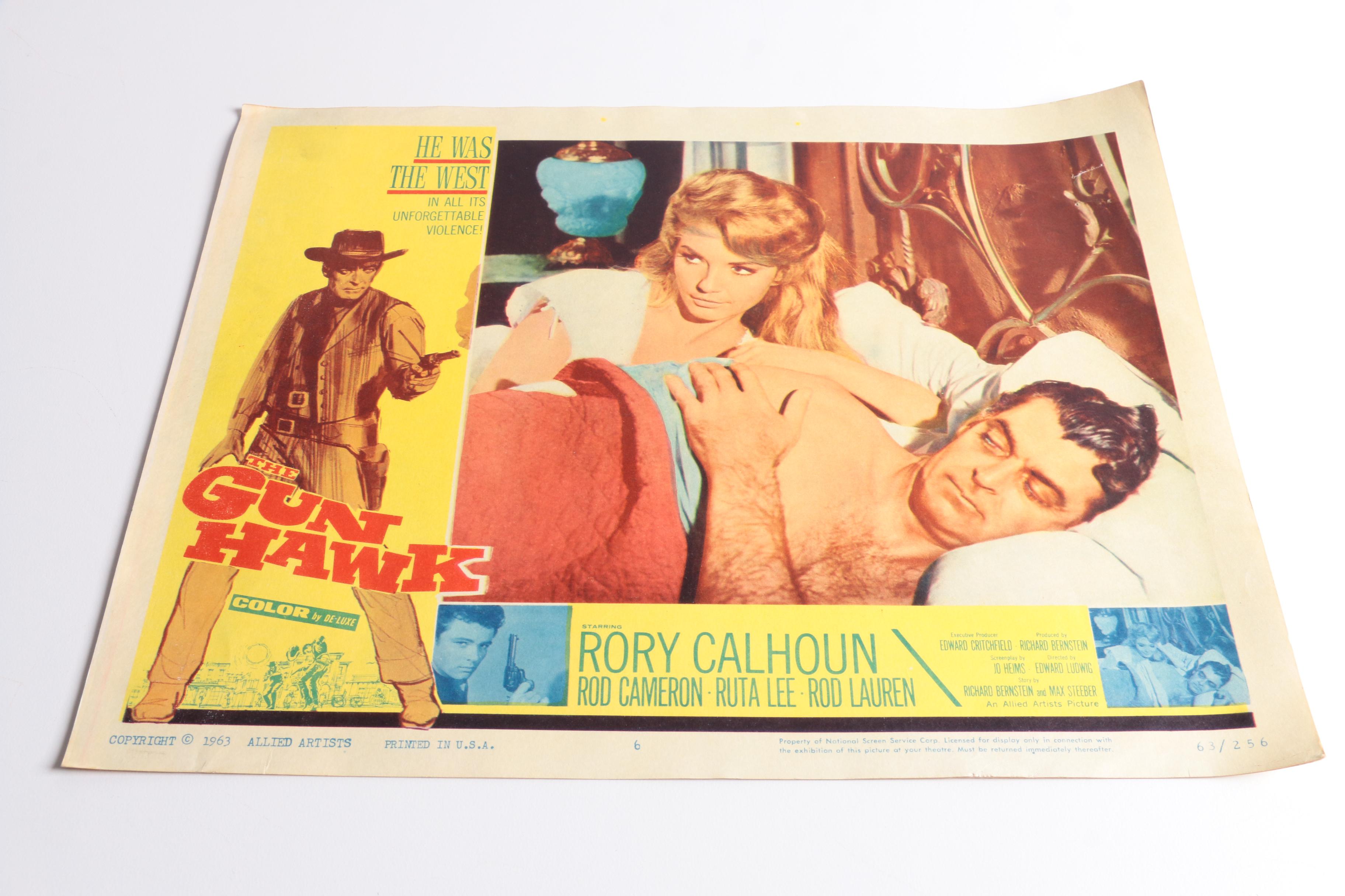 Vintage "Gunsight Ridge" and "The Gun Hawk" Feature Film Lobby Cards