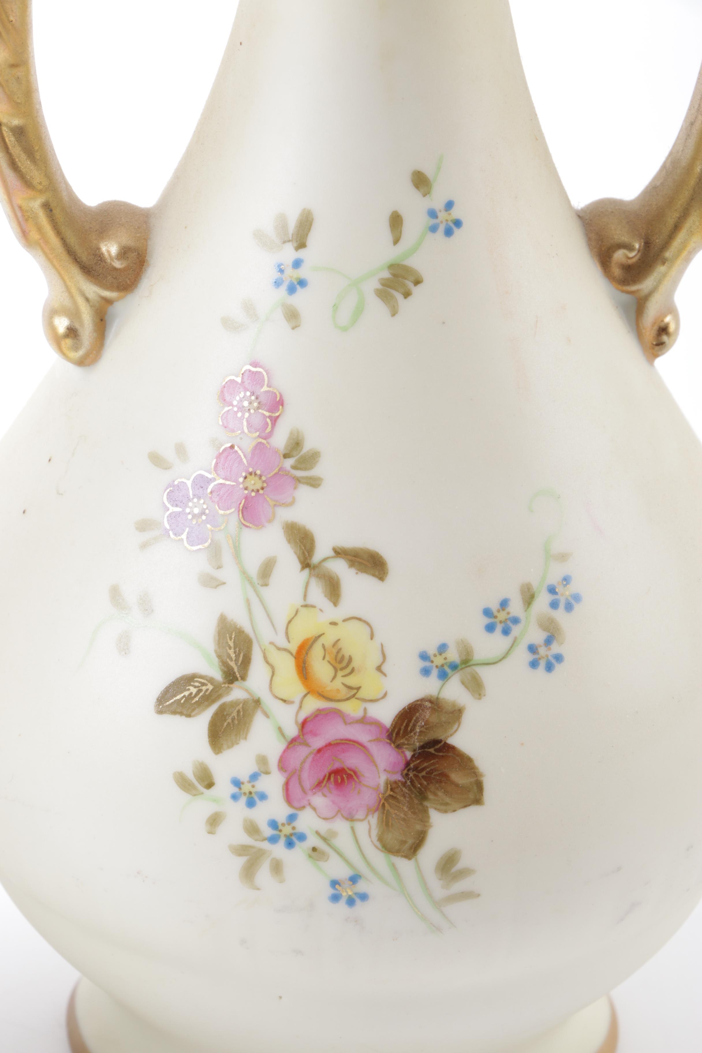 Vintage Hand Painted Porcelain Vases