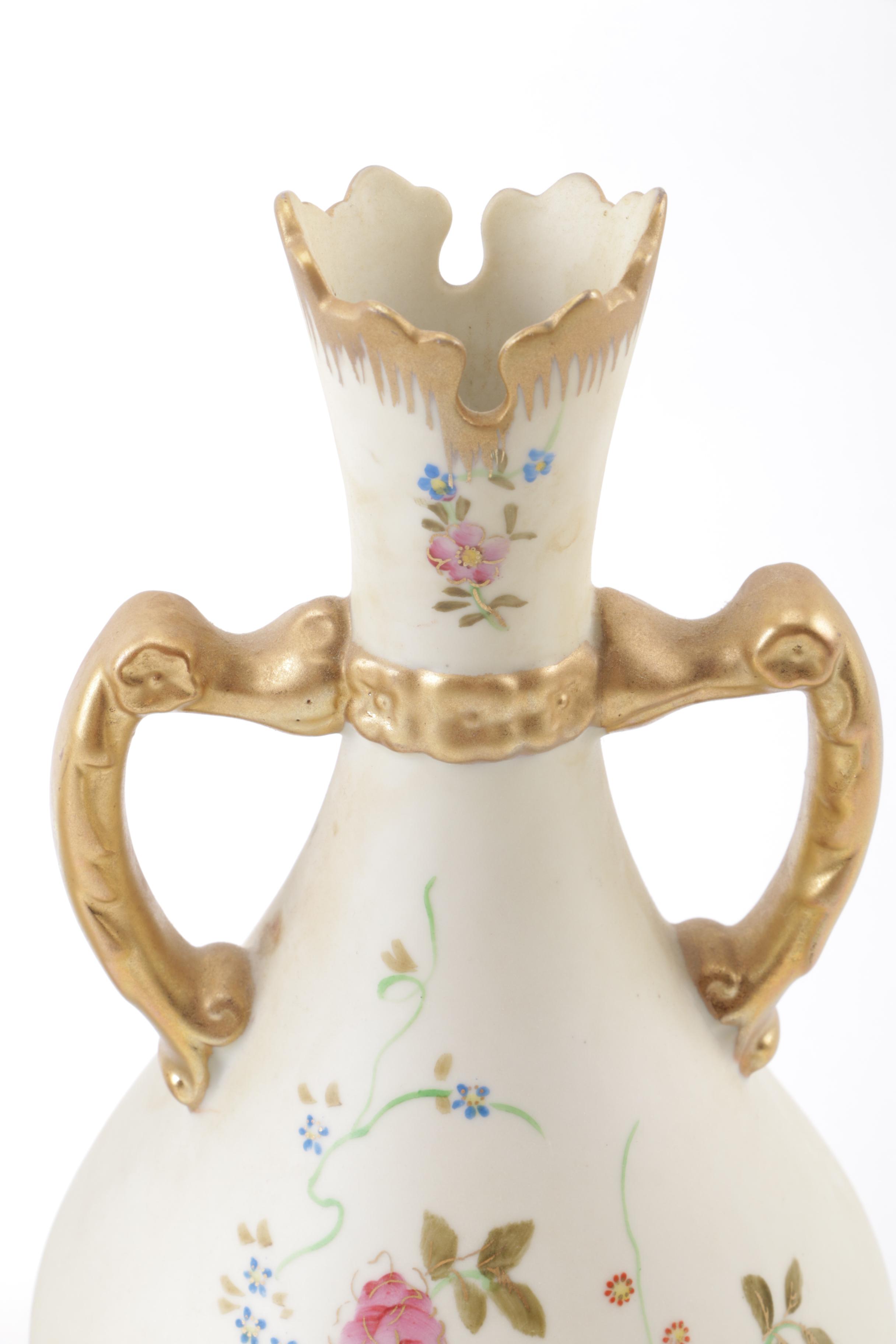 Vintage Hand Painted Porcelain Vases