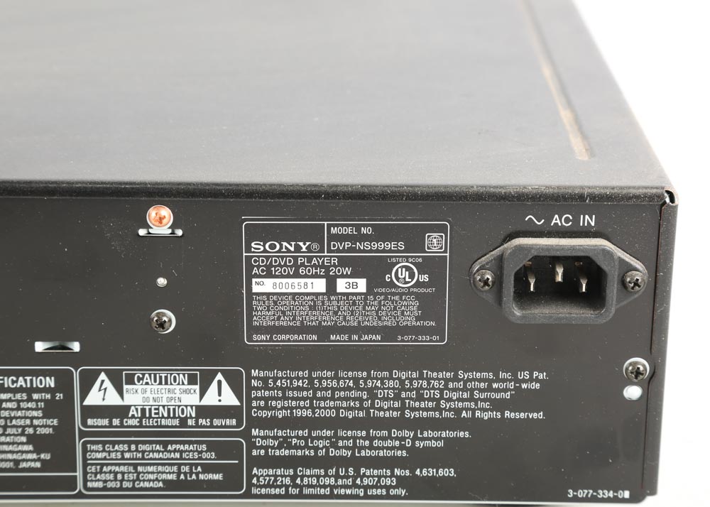 Sony NS999ES CD/DVD Player