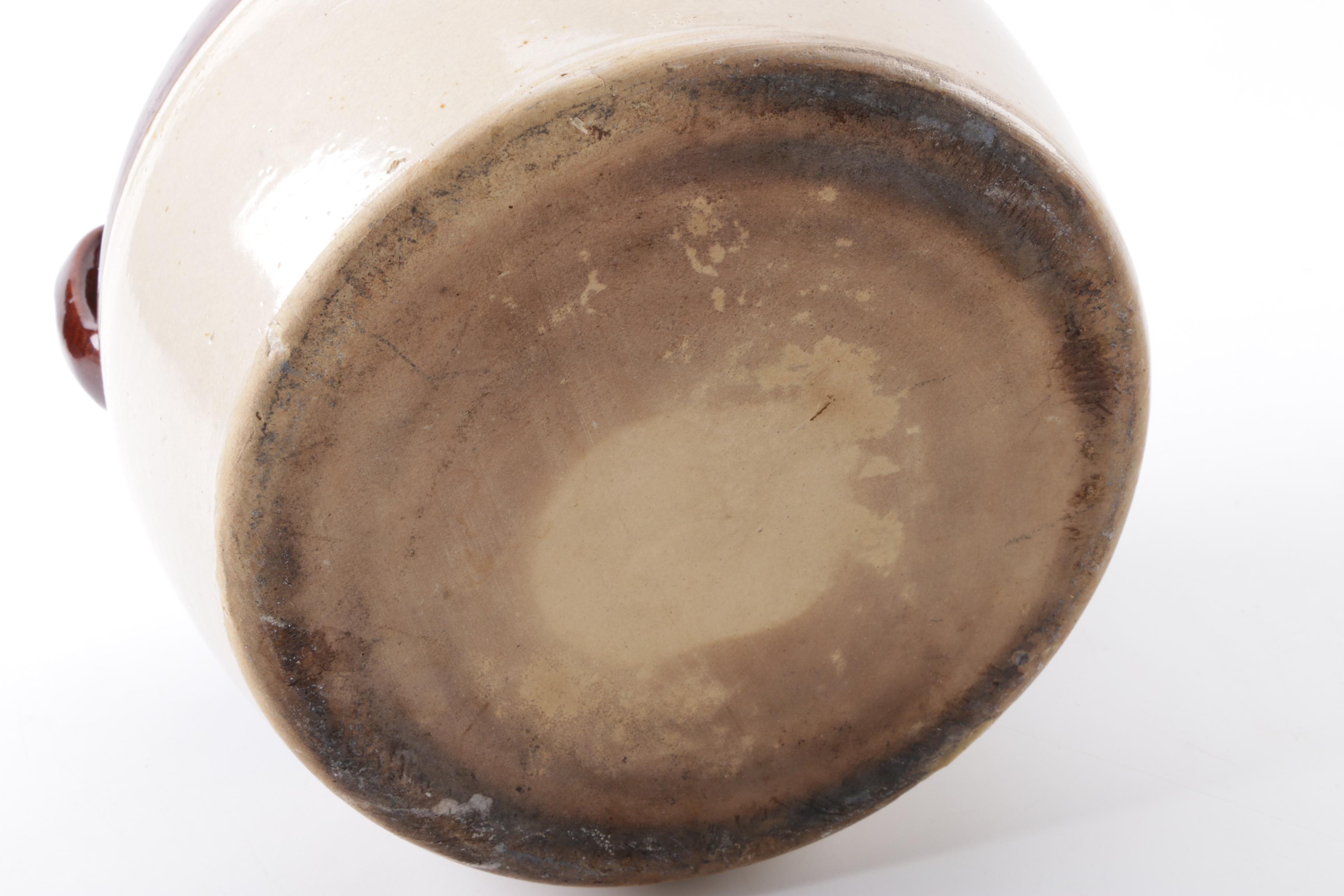 Vintage Robinson Ransbottom Stoneware Bean Pot