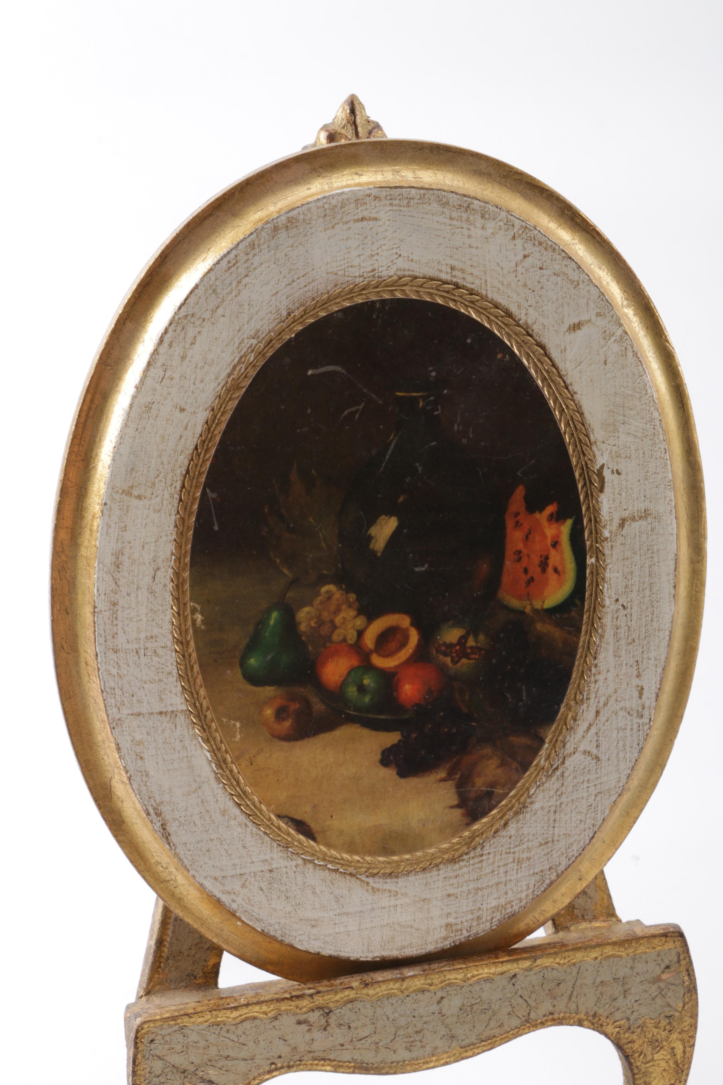 Three Vintage Reproduction Prints on Wooden "Antiqued Florentine Plaques"