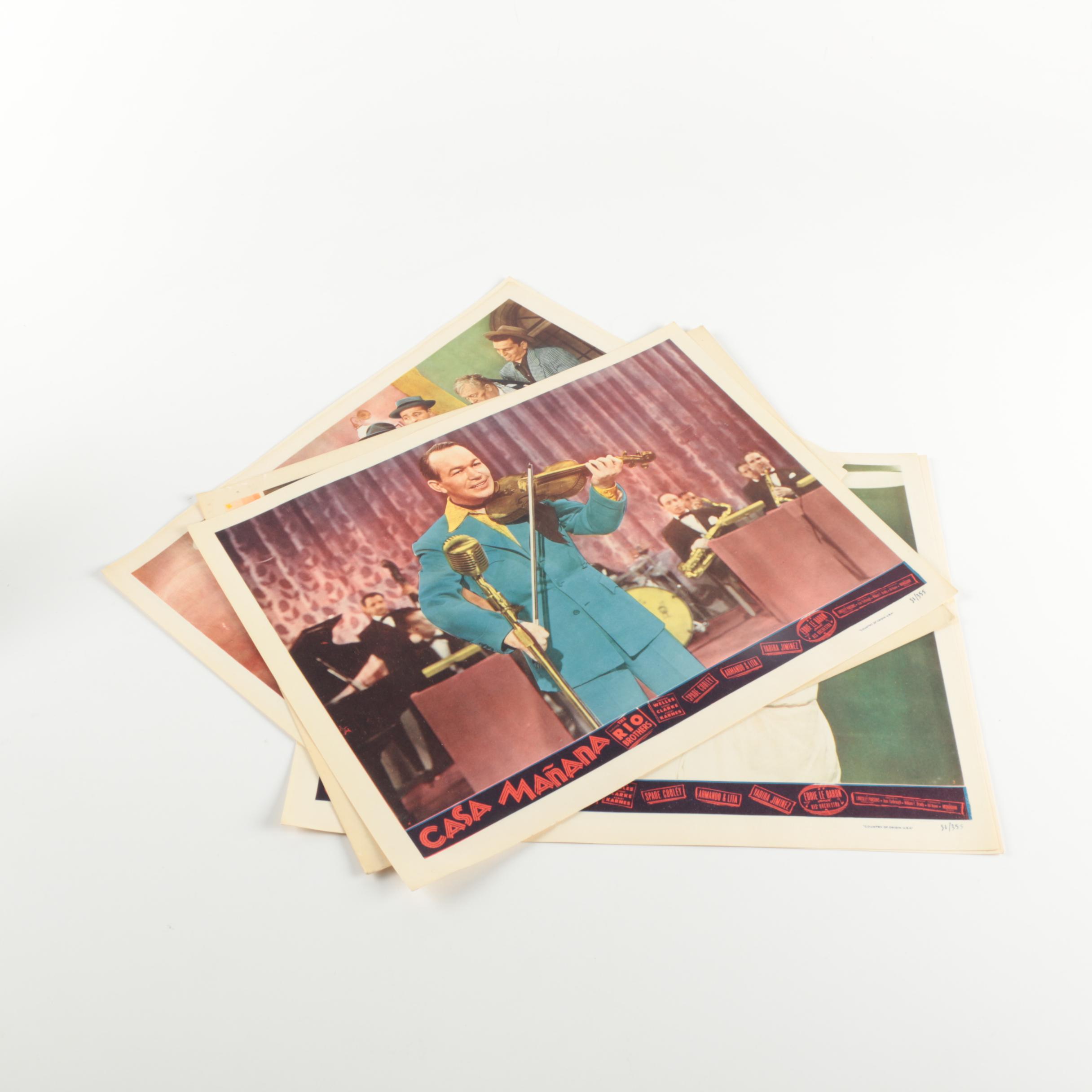 Vintage "Casa Mañana" and "La Conga Nights" Feature Film Lobby Cards