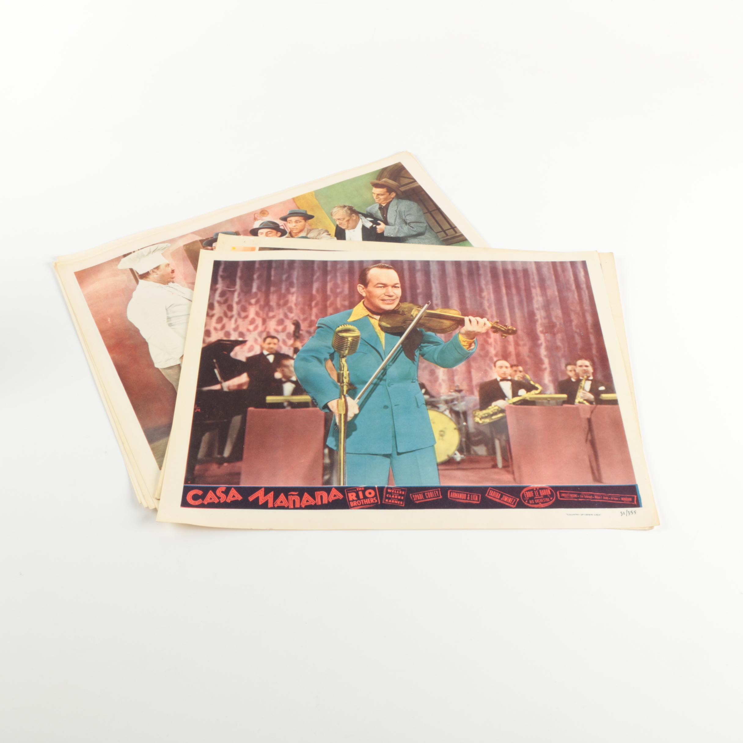 Vintage "Casa Mañana" and "La Conga Nights" Feature Film Lobby Cards