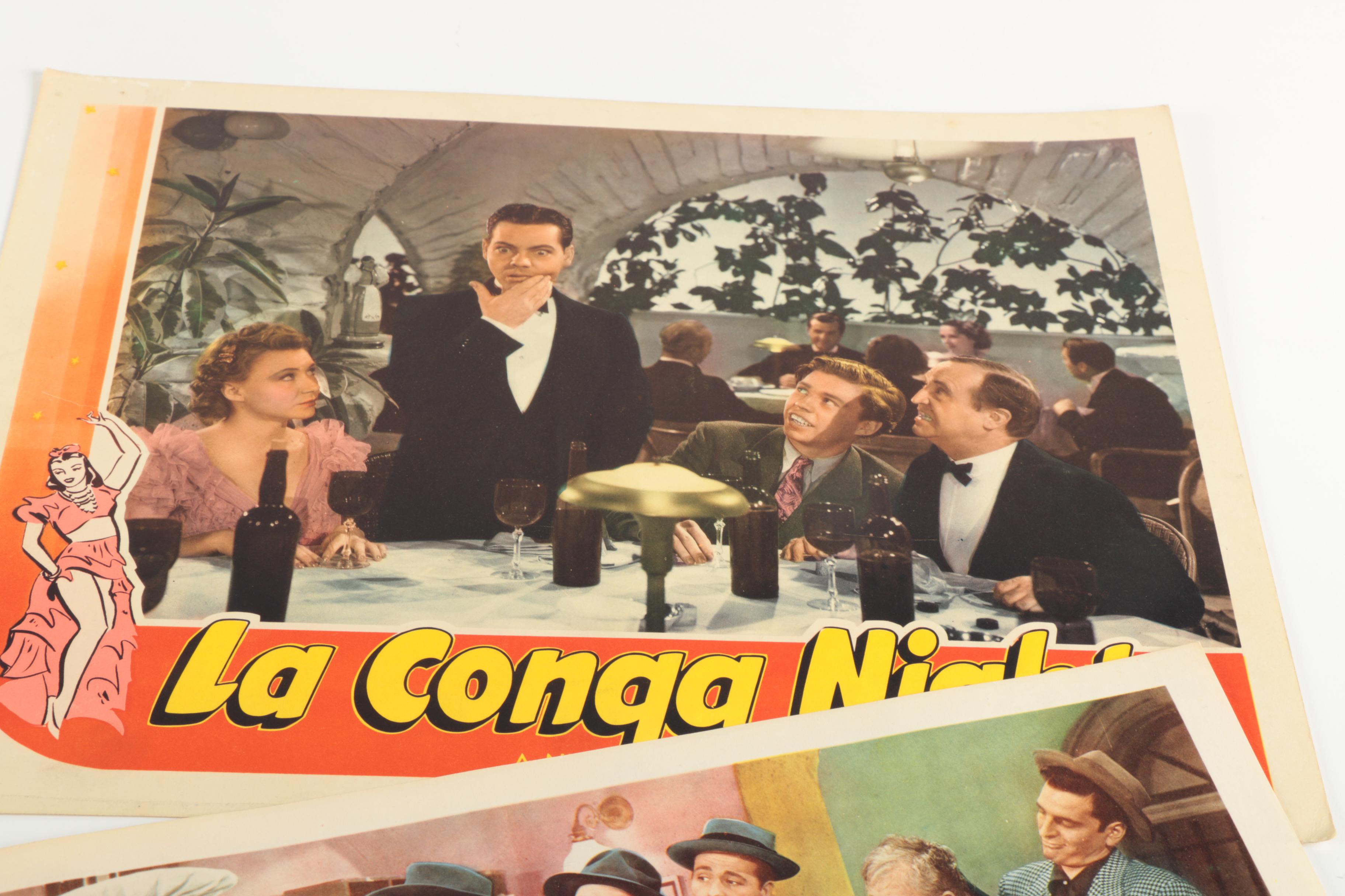 Vintage "Casa Mañana" and "La Conga Nights" Feature Film Lobby Cards
