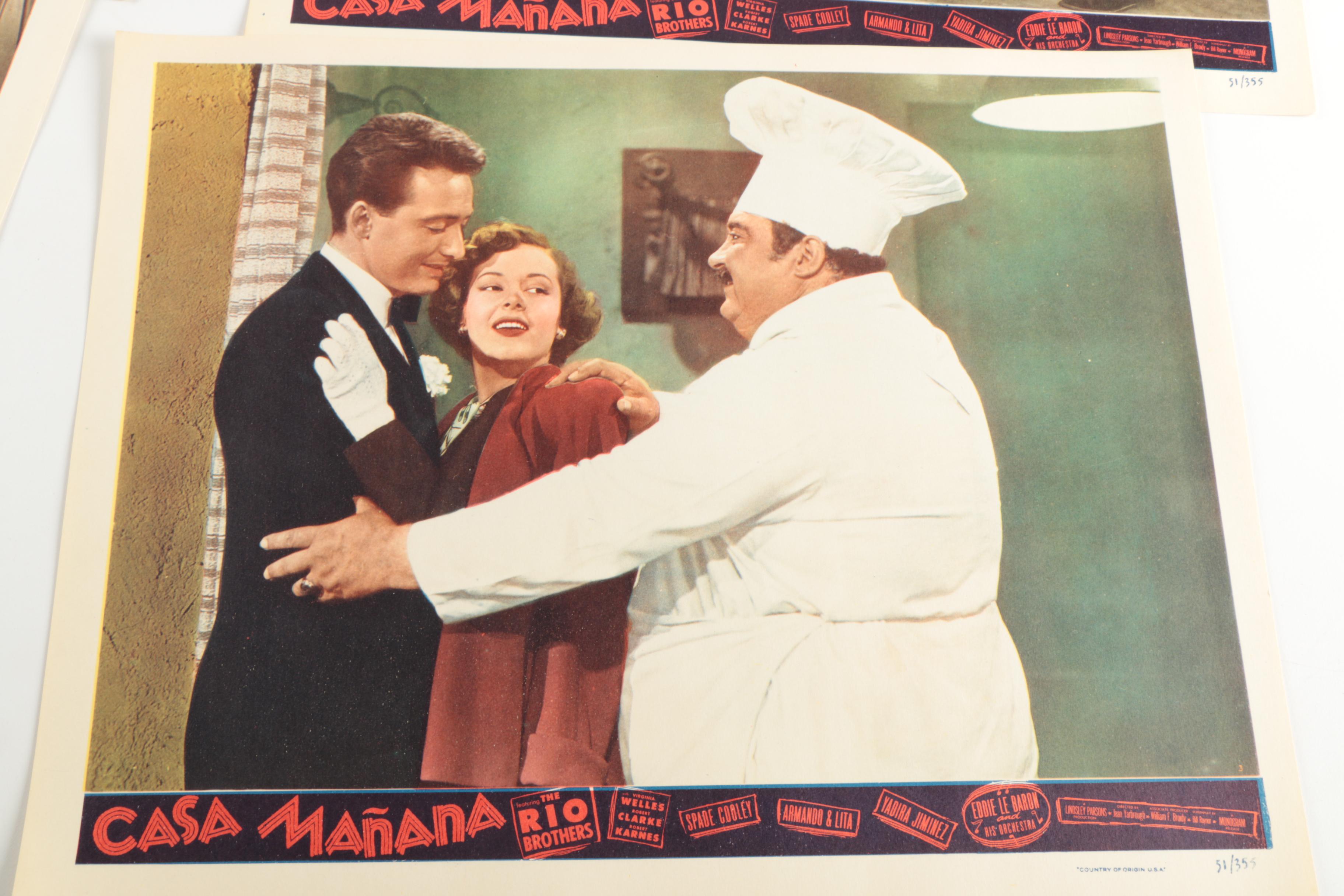 Vintage "Casa Mañana" and "La Conga Nights" Feature Film Lobby Cards