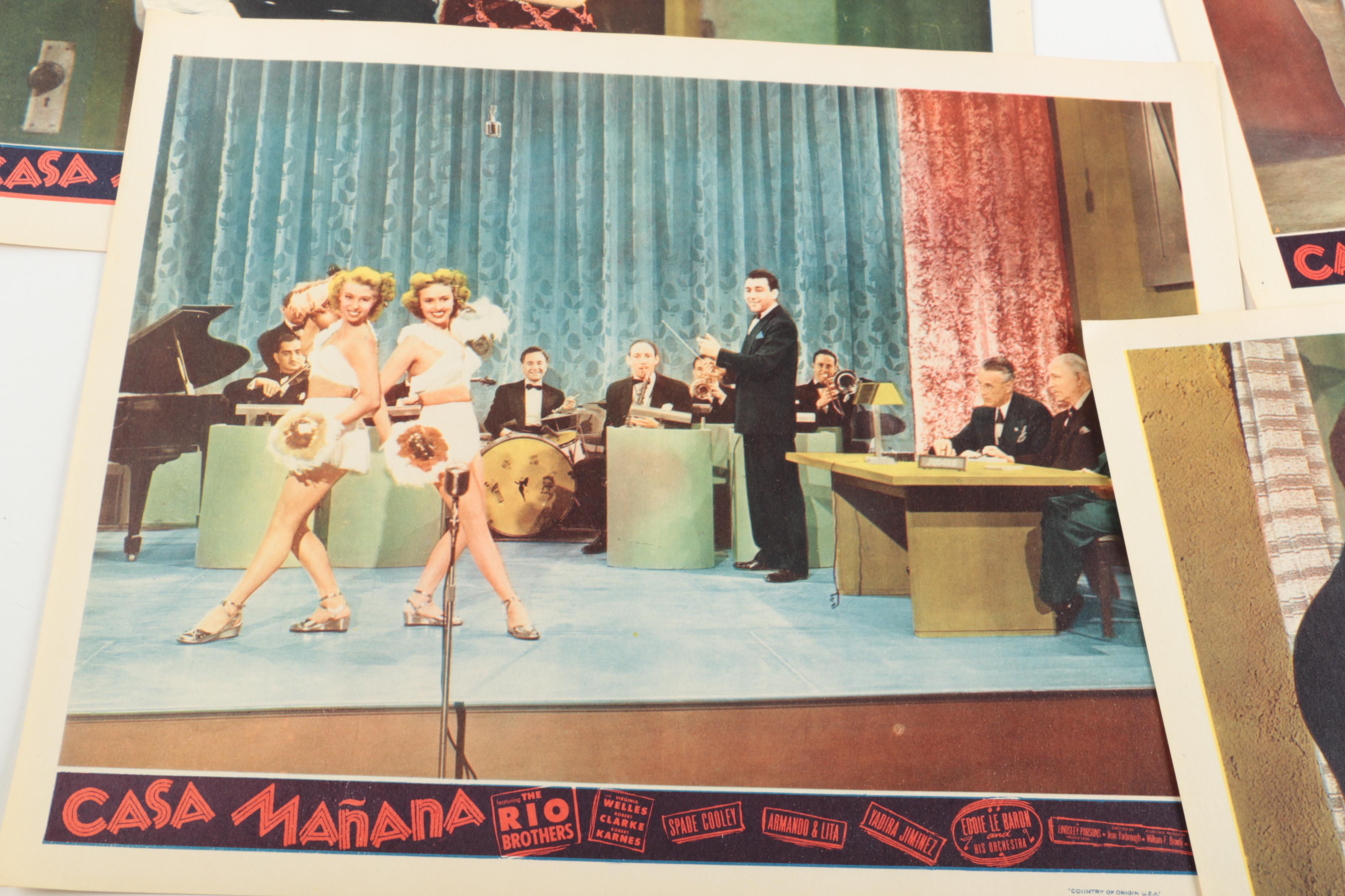 Vintage "Casa Mañana" and "La Conga Nights" Feature Film Lobby Cards