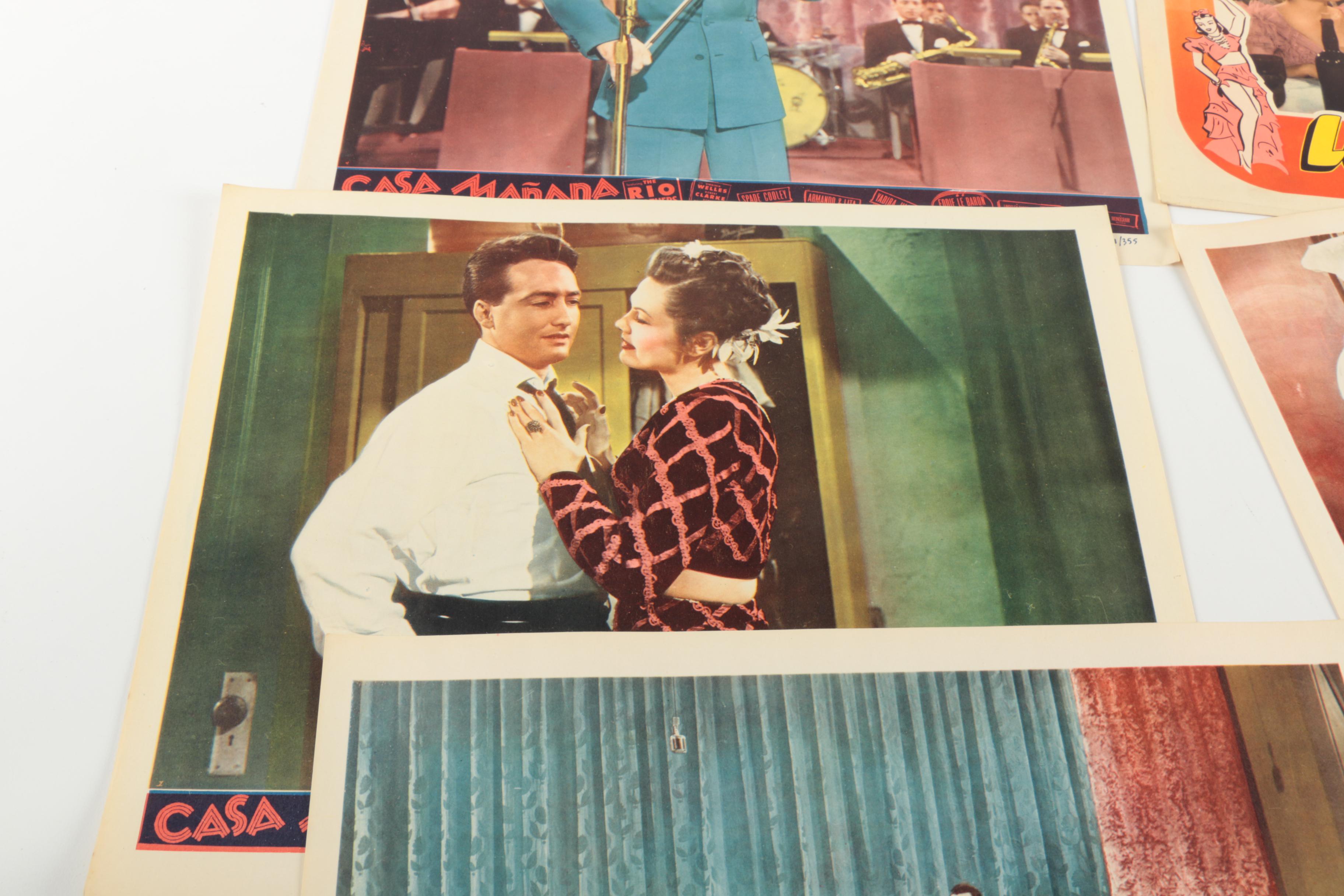 Vintage "Casa Mañana" and "La Conga Nights" Feature Film Lobby Cards