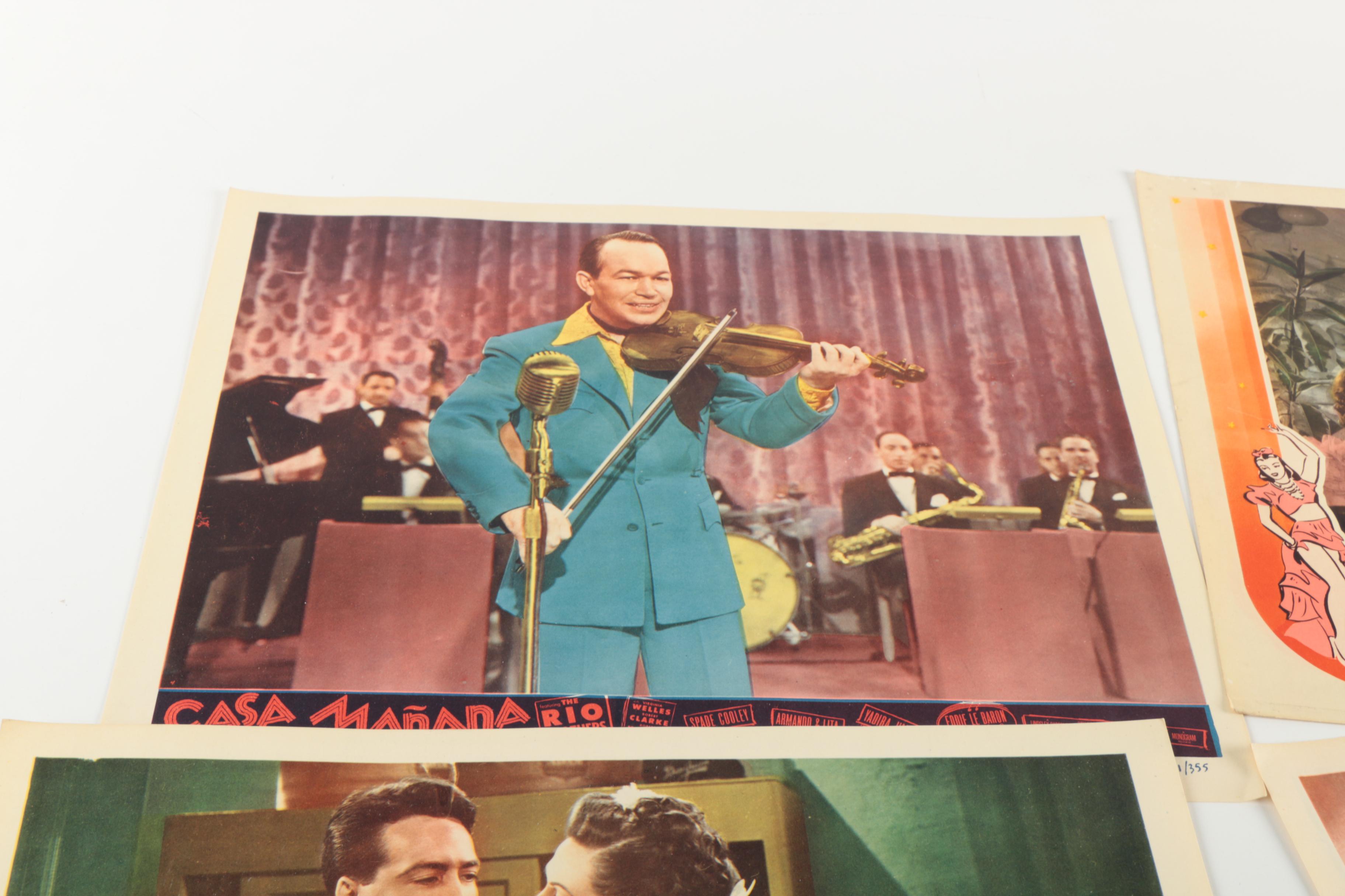Vintage "Casa Mañana" and "La Conga Nights" Feature Film Lobby Cards