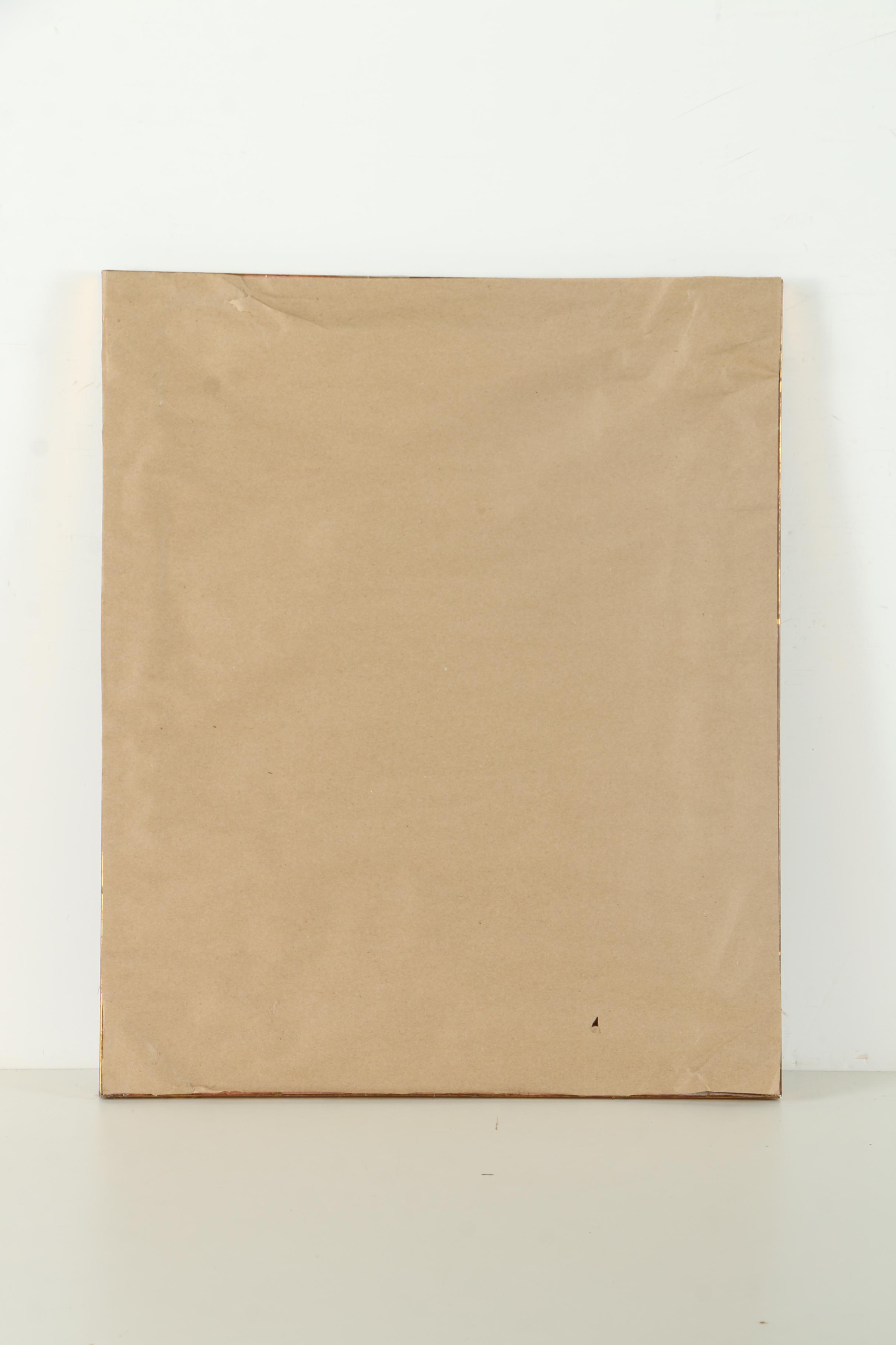 M. Graff Japanese Inspired Oil Painting on Canvas Board