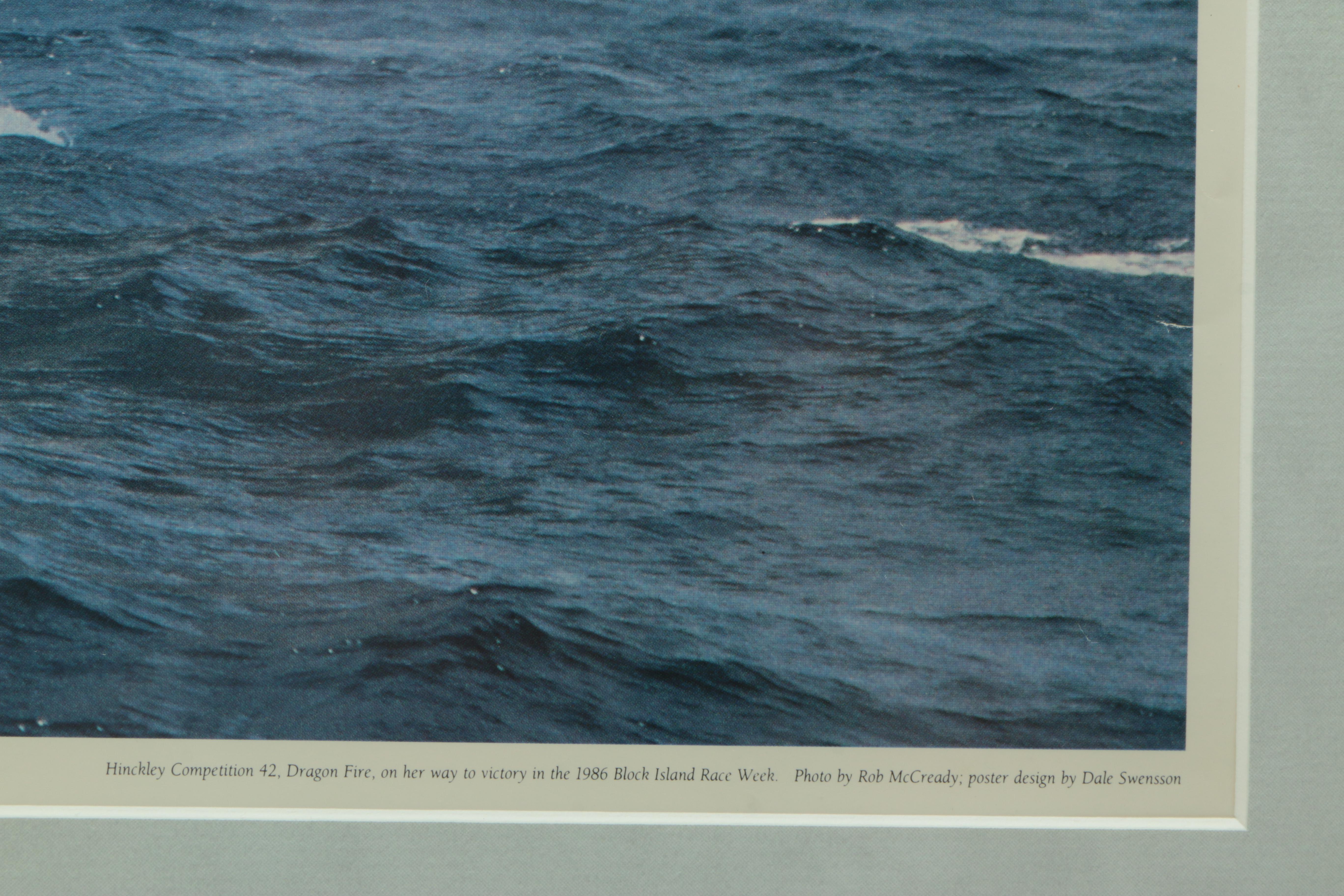 Offset Lithograph After Rob McCready Photograph of the Sailboat "Dragon Fire"
