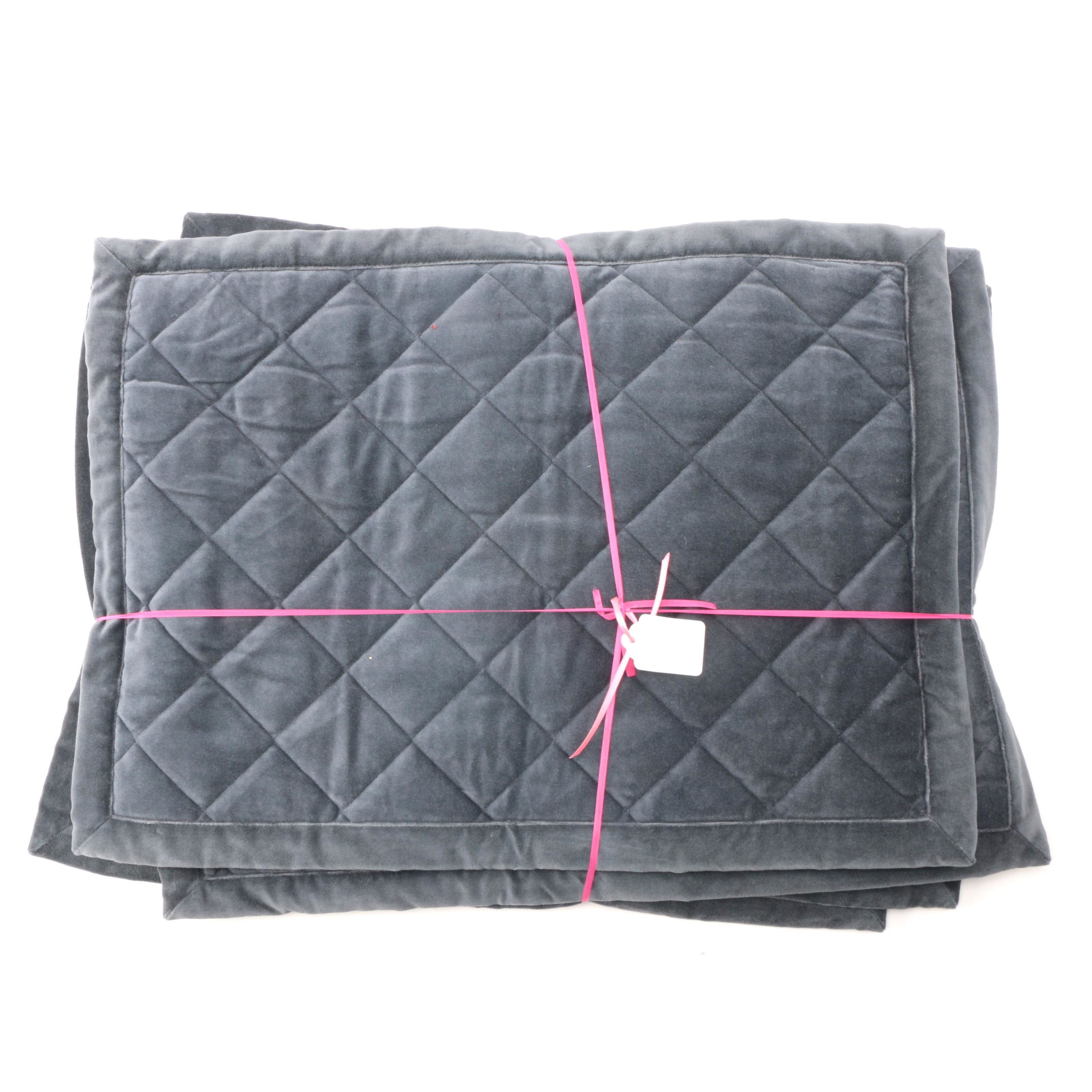Set of Ann Gish Quilted Velvet Placemats